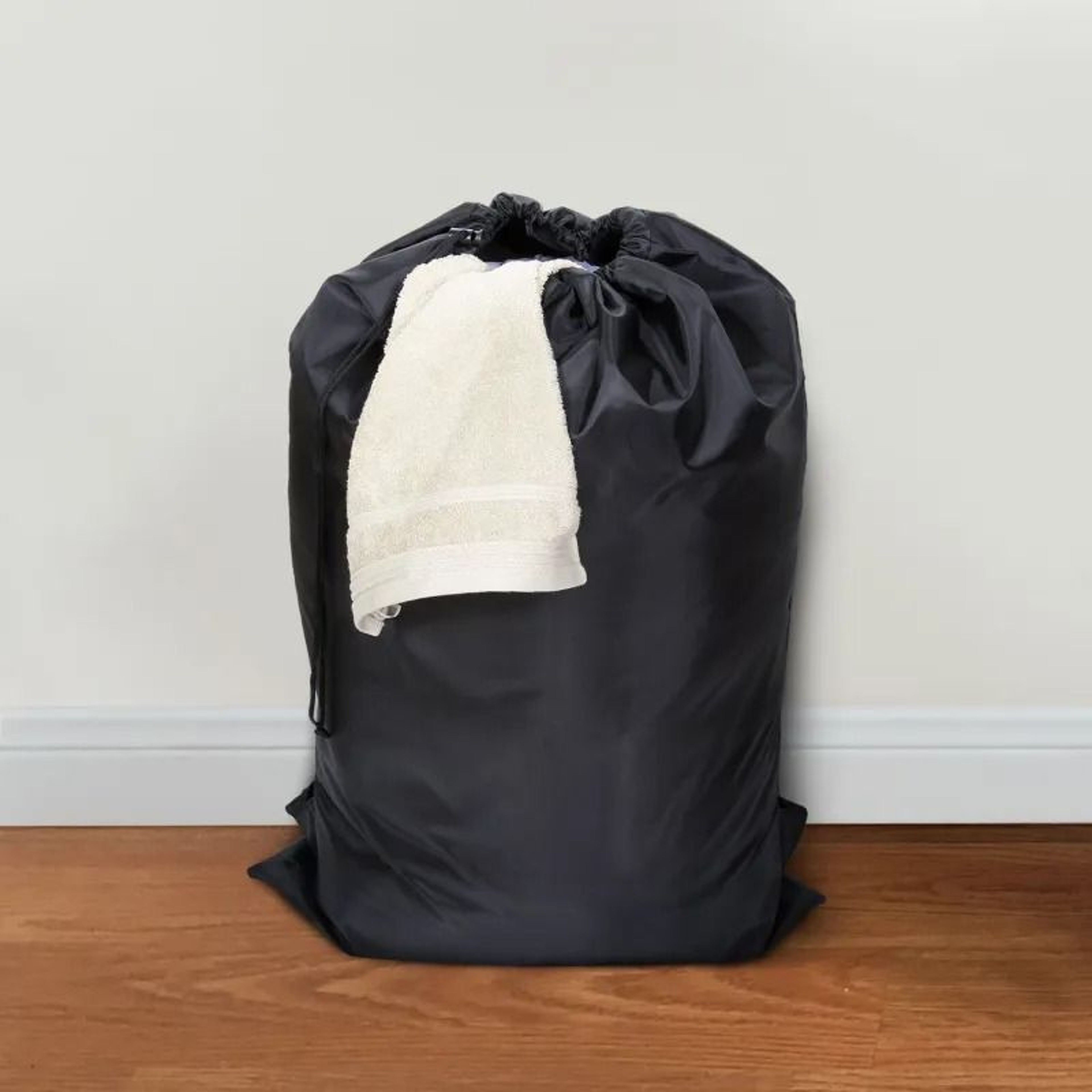 Large HeavyDuty Polyester Drawstring Laundry Bag Backpack 0