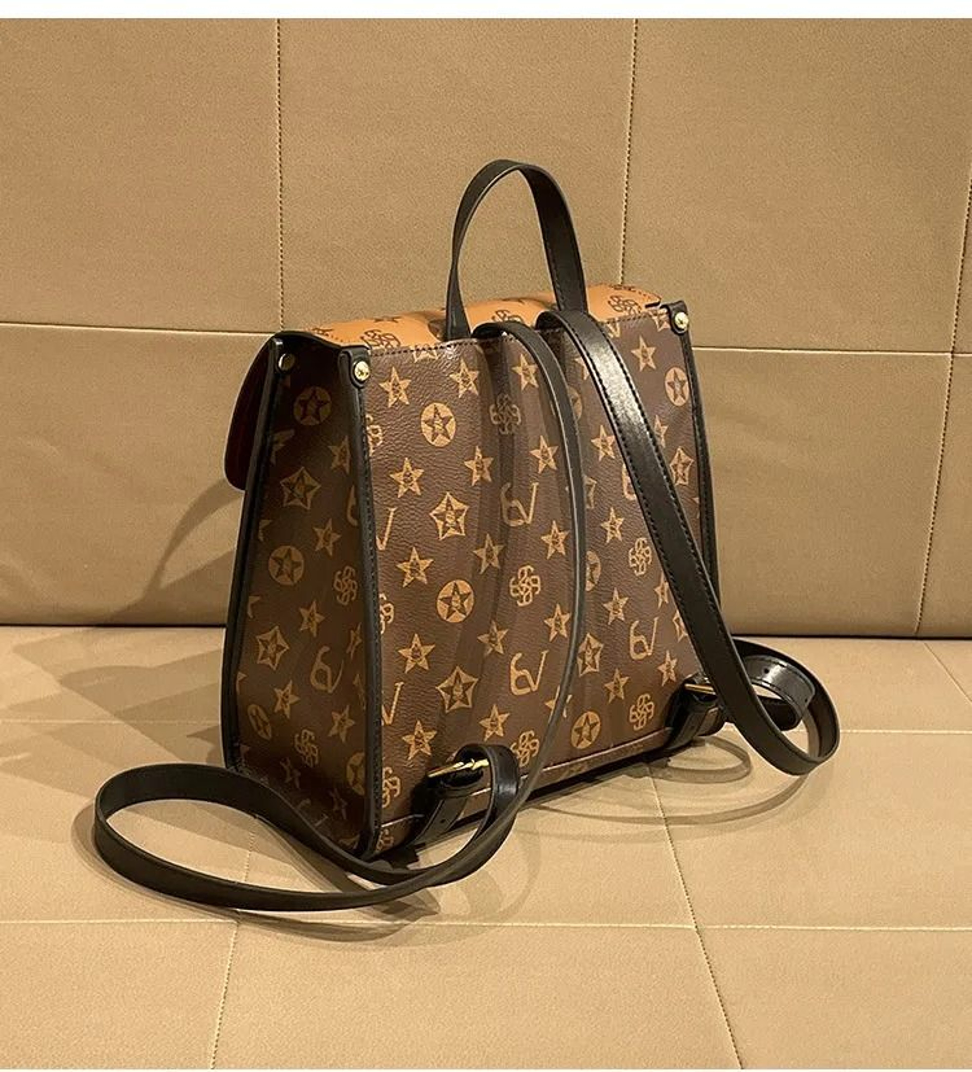 Women Printed Backpack Large Capacity WaterResistant Polyester Travel Bag 2