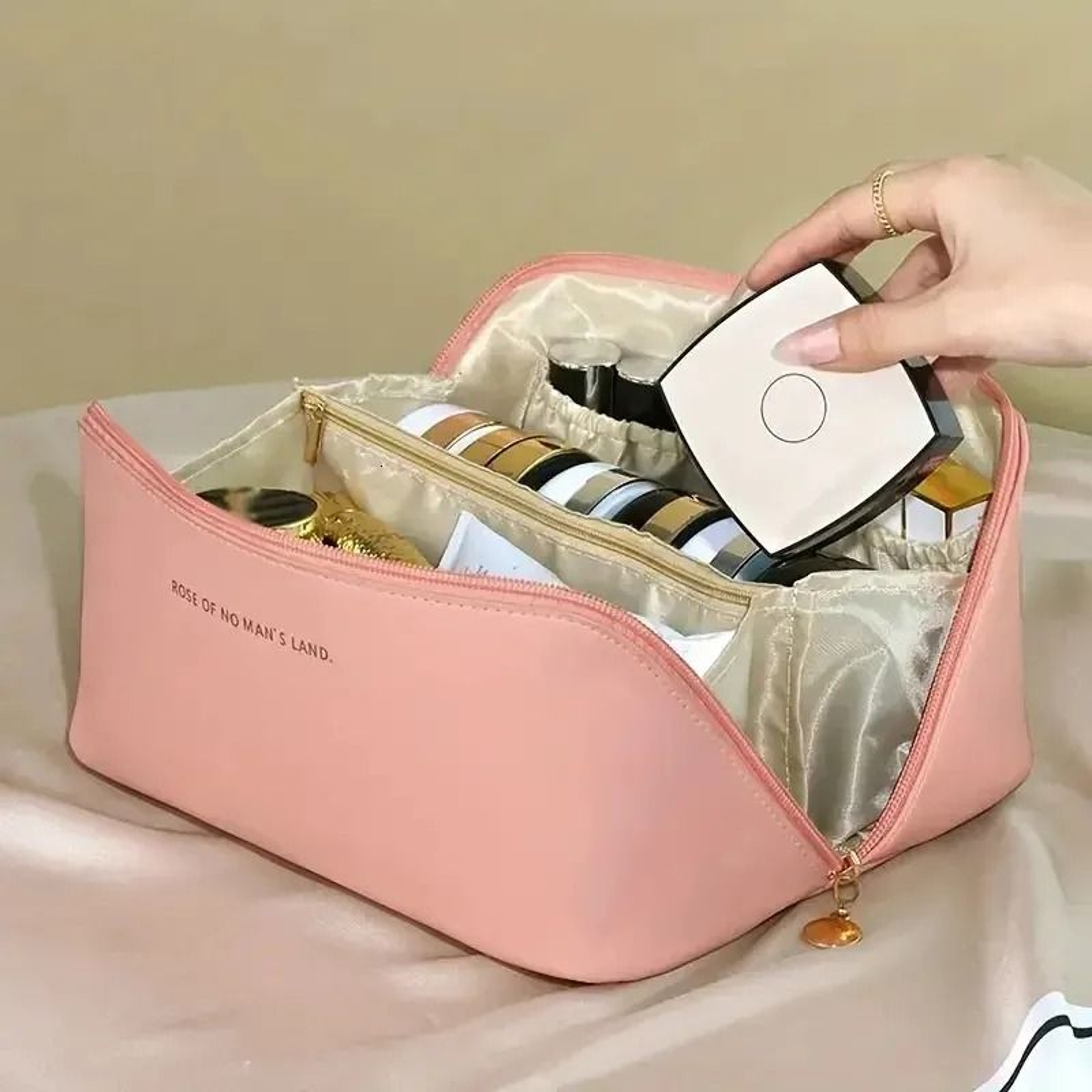 Large Capacity Waterproof Makeup Bag Layered Travel Cosmetic Organizer 1