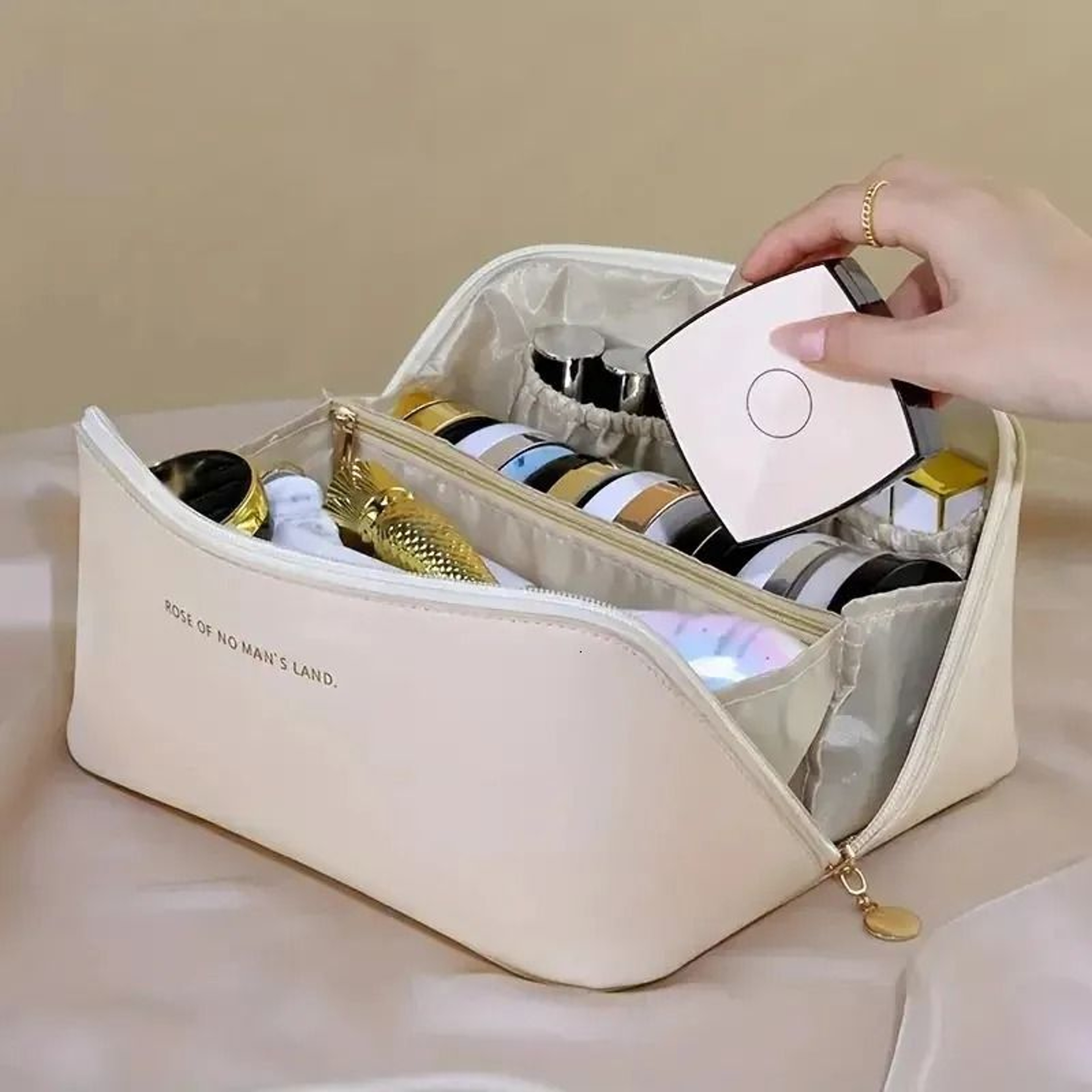 Large Capacity Waterproof Makeup Bag Layered Travel Cosmetic Organizer 3