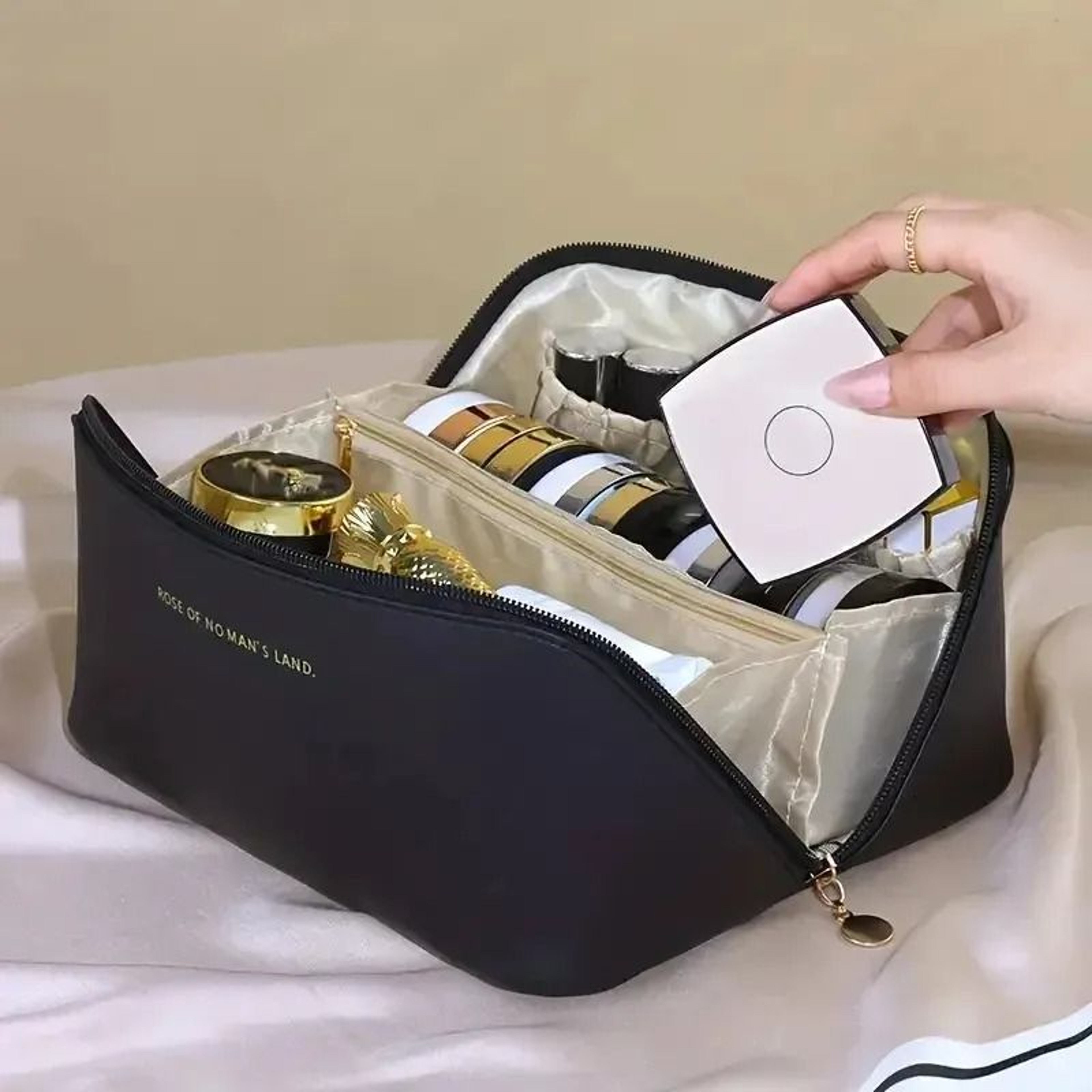 Large Capacity Waterproof Makeup Bag Layered Travel Cosmetic Organizer 2