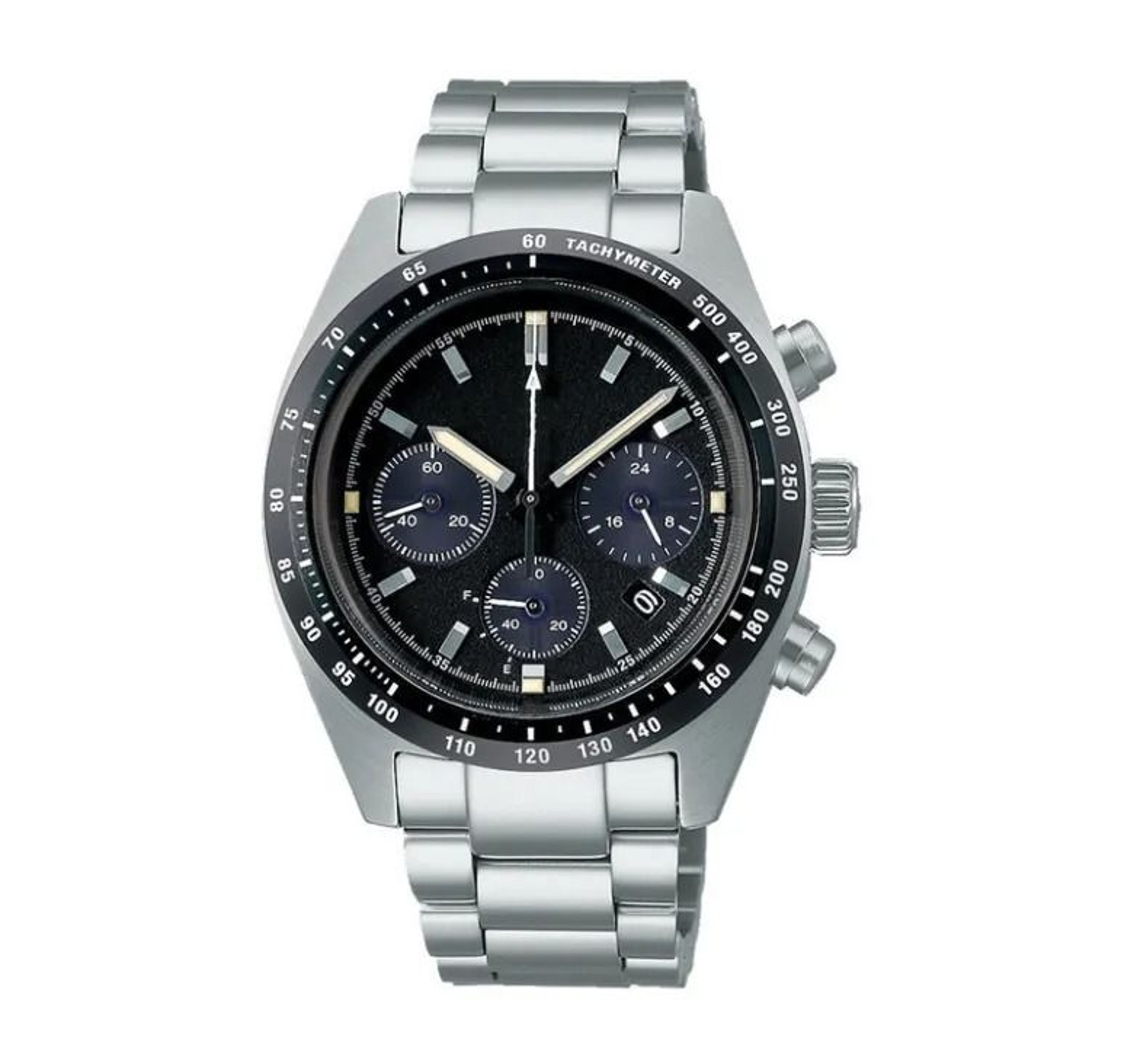 Men Quartz Watch With Auto Date Stainless Steel Case And Leather Strap 1