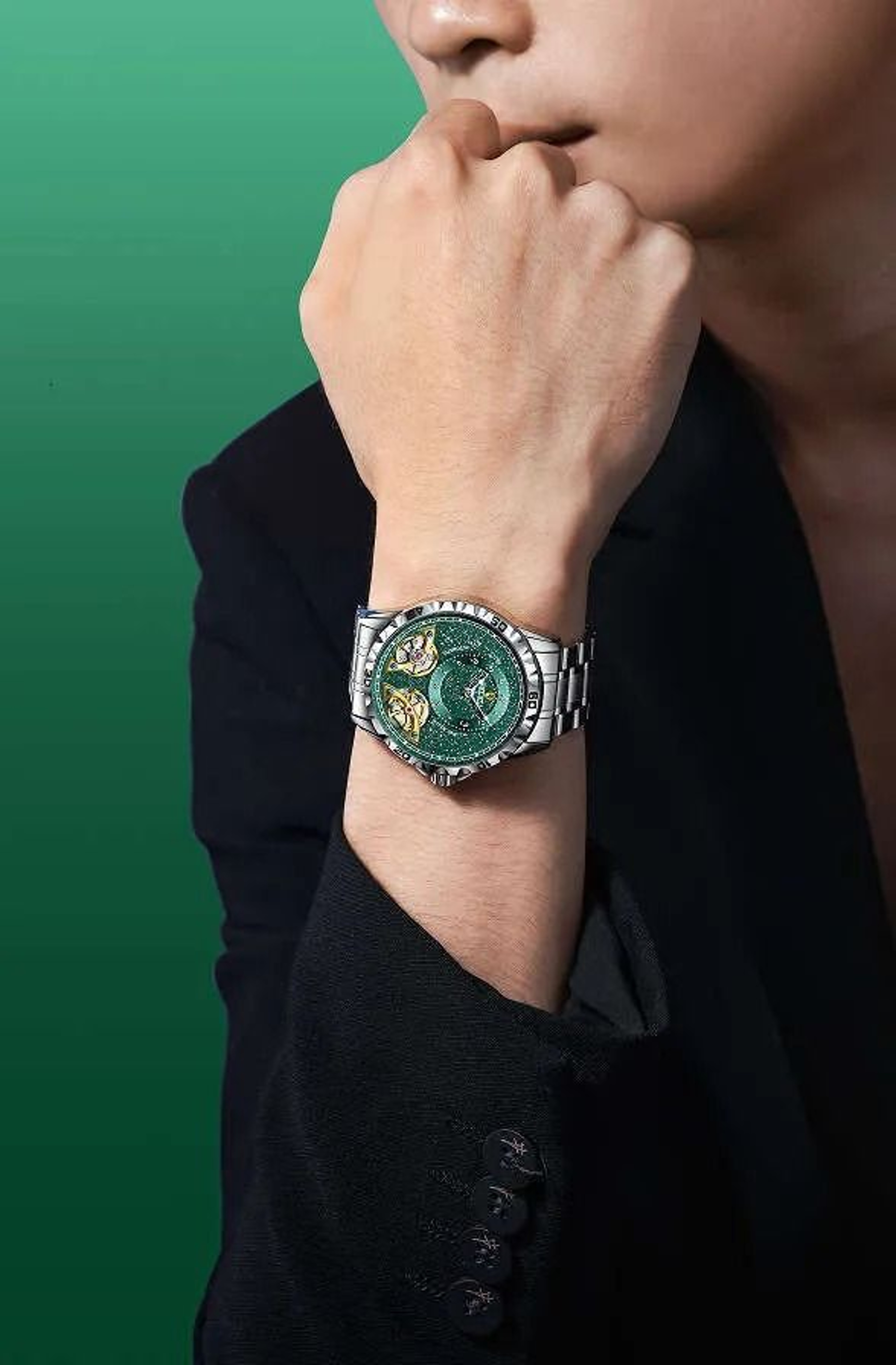 Automatic Mechanical Tourbillon Watch With Sapphire Crystal And 50M Water Resistance 1