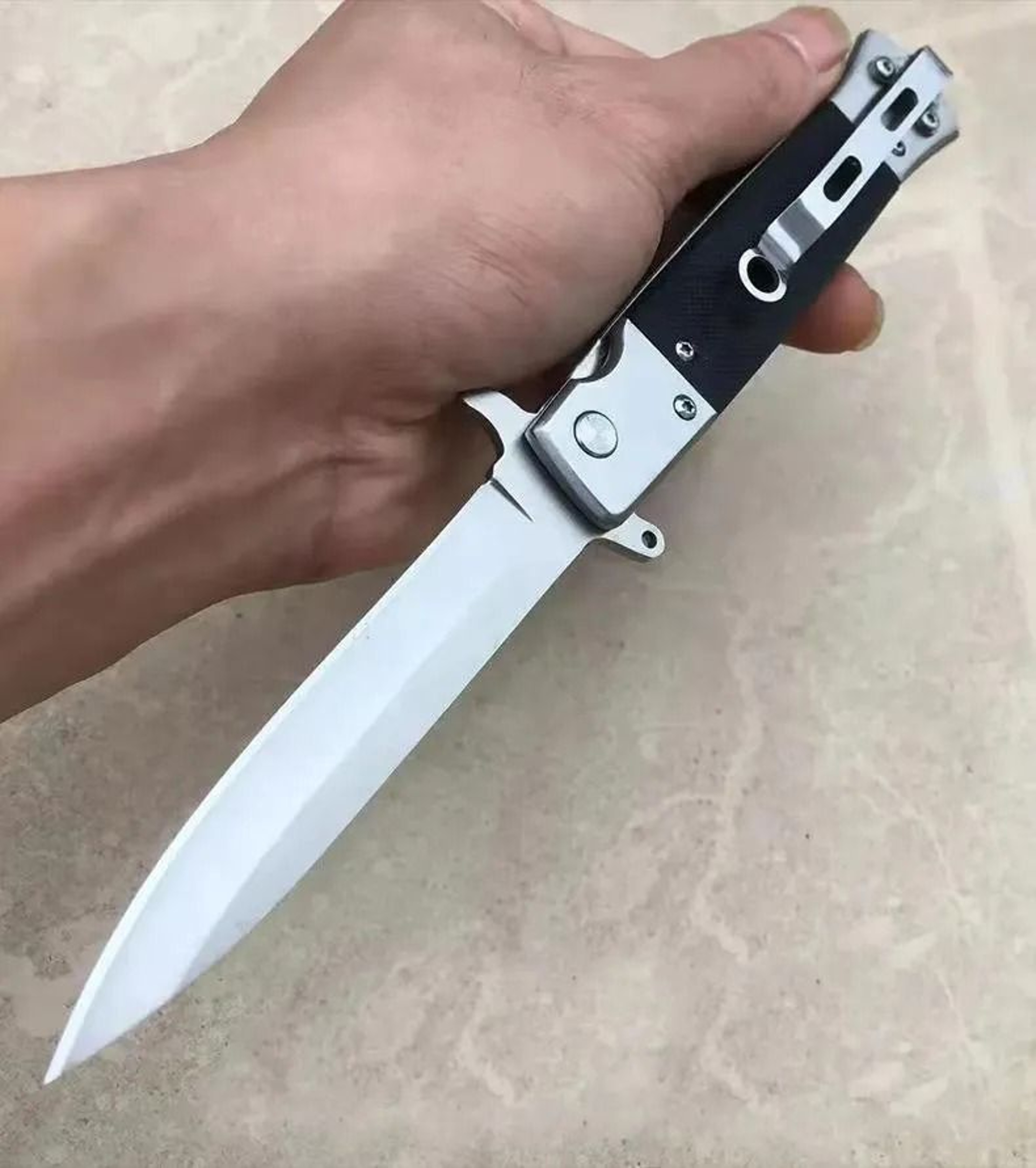 Assisted Flipper Pocket Knife With Steel Blade Handle And Liner Lock 2