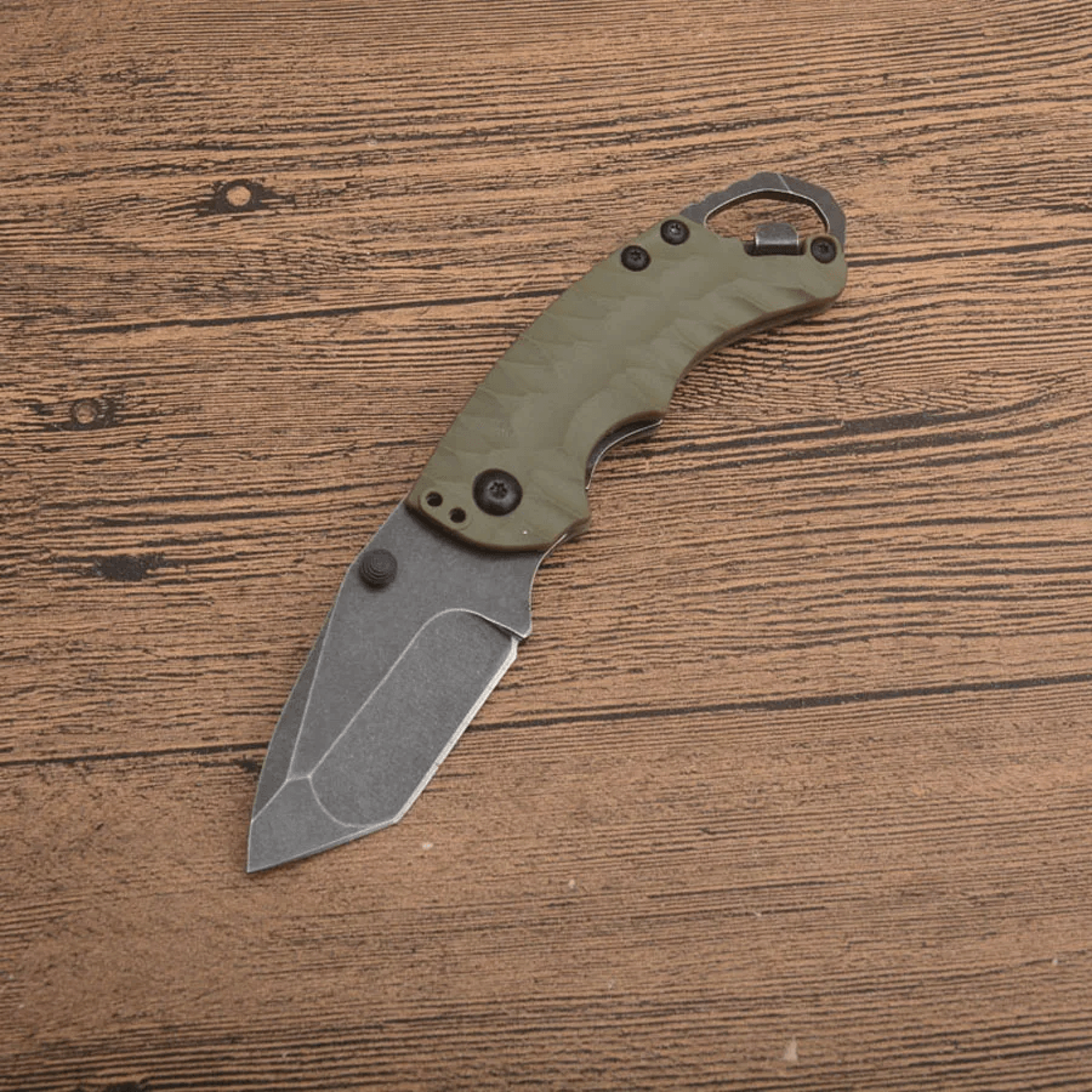 Folding Pocket Knife With 8Cr13MoV Tanto Blade And GFN Handle 0