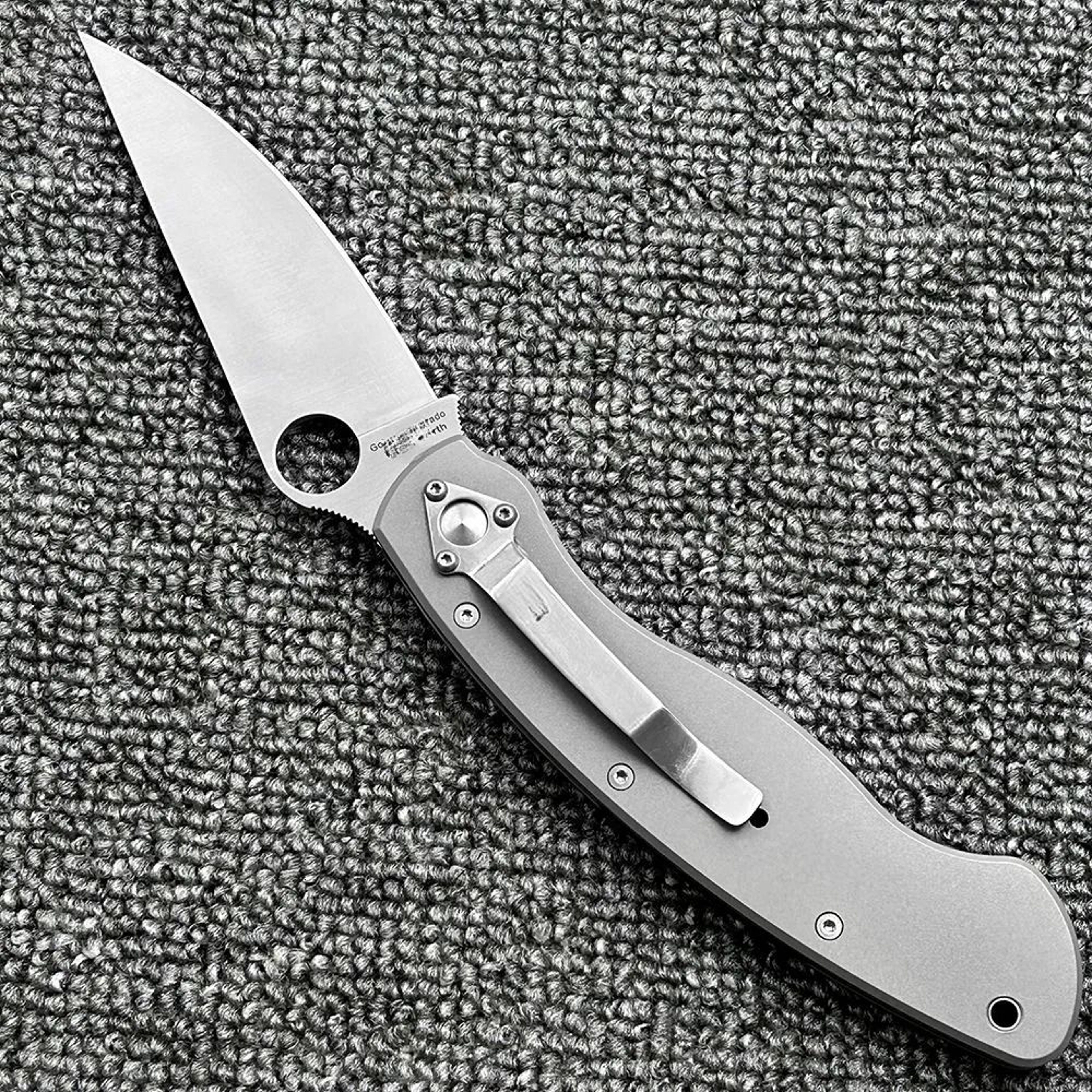 Titanium Handle Folding Knife High Hardness Pocket EDC Camping Survival Tool 0