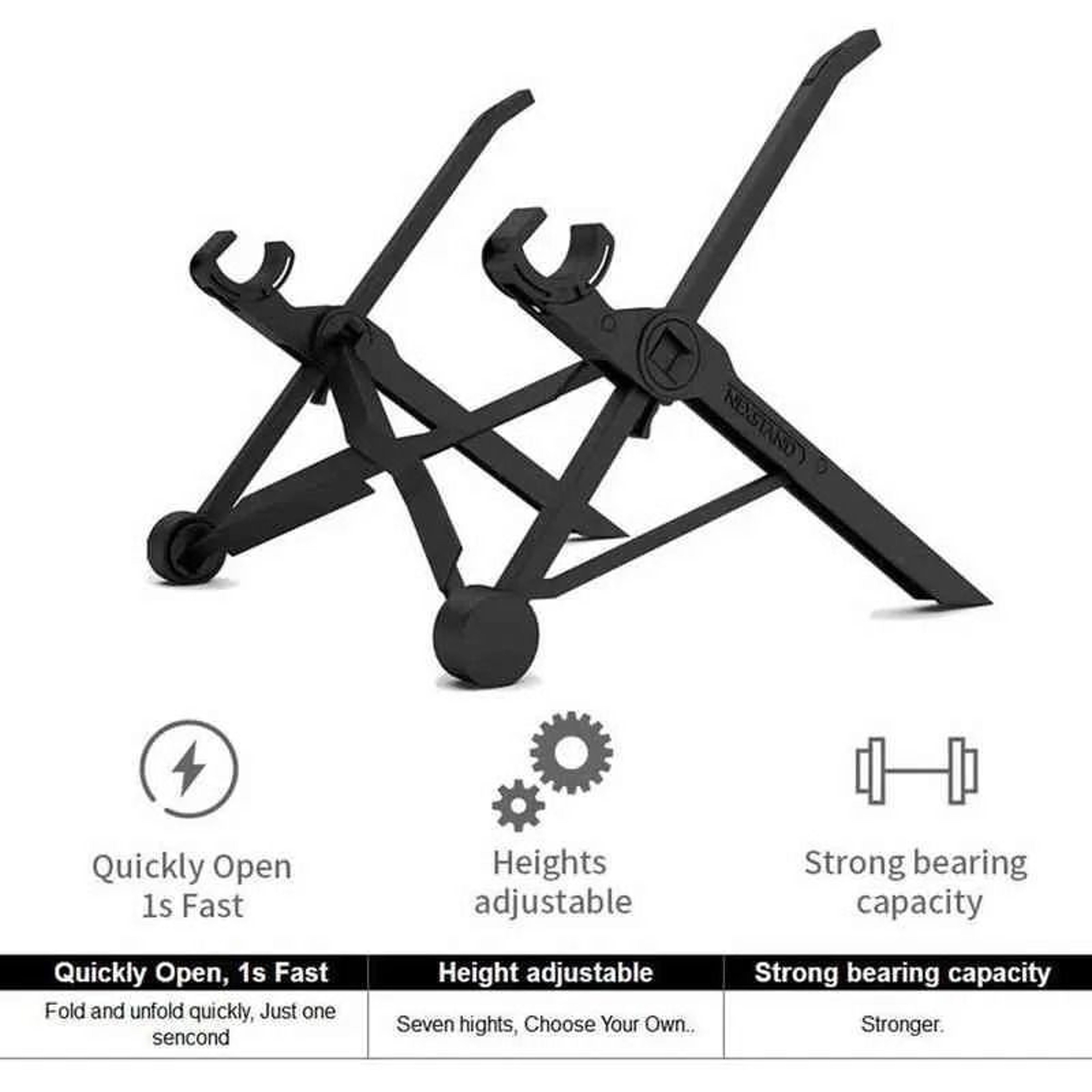 Adjustable Folding Laptop Stand With Height And Angle Control 2