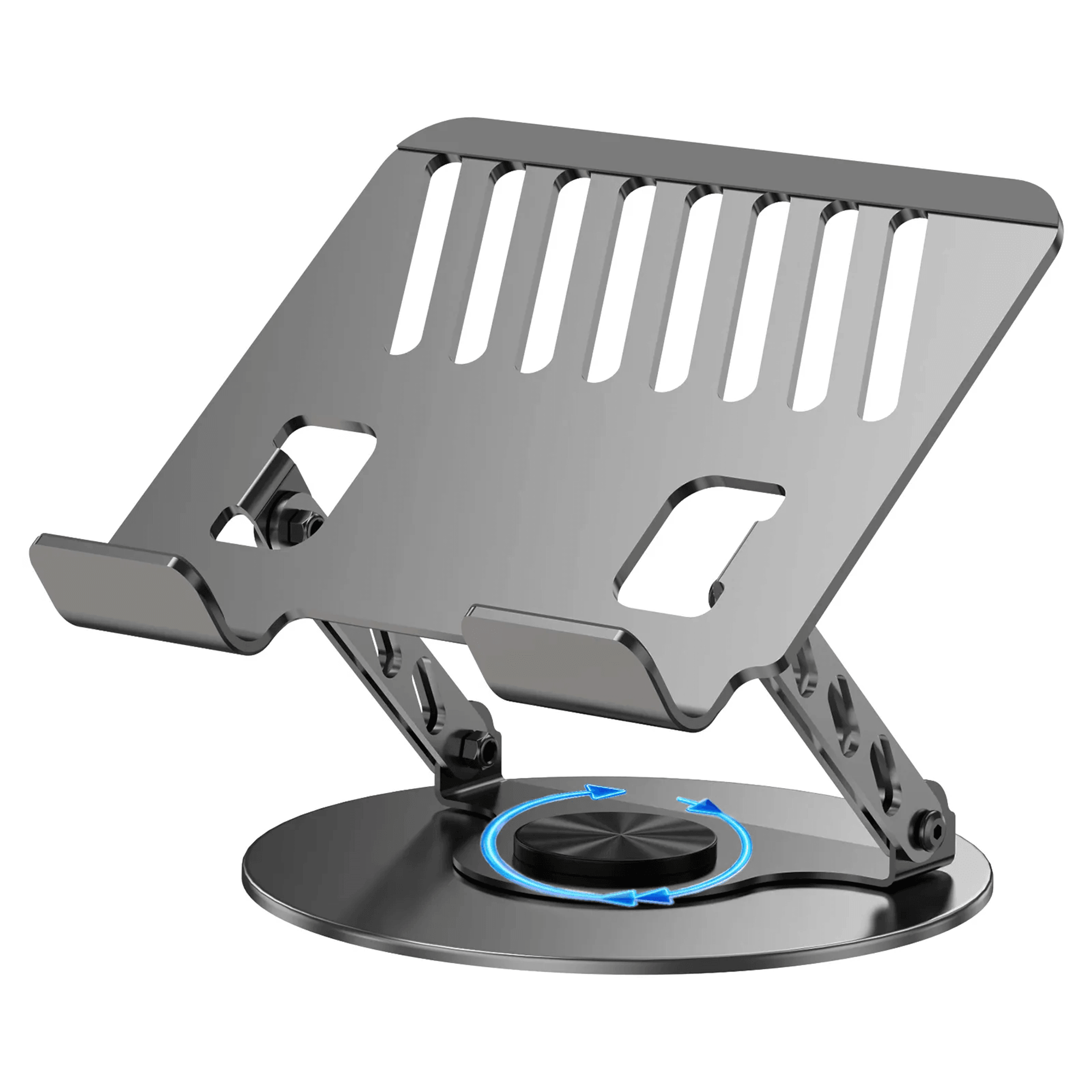 Laptop Tablet Stand Holder With Rotation Adjustable Dual Rod Foldable Design 0