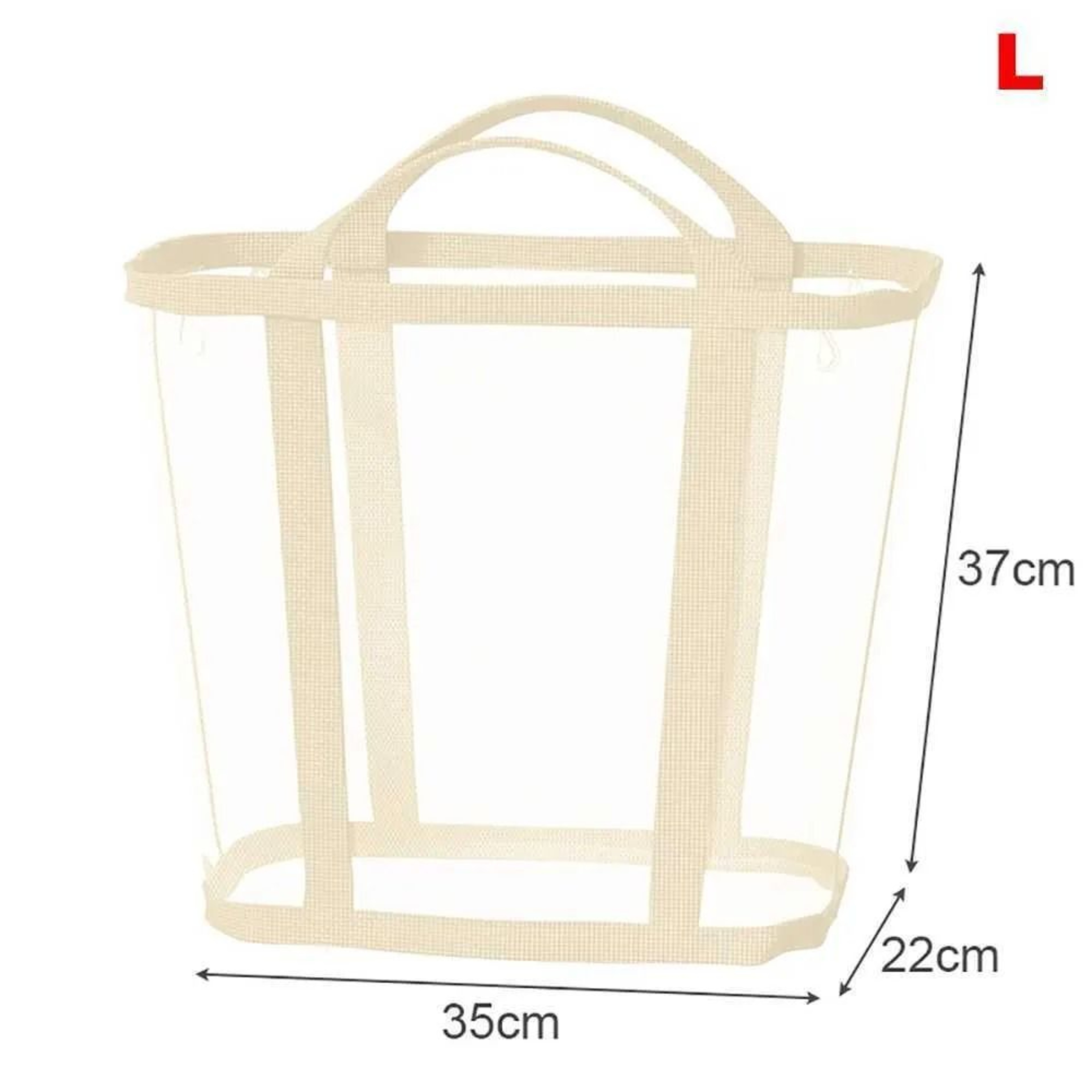 Nylon Mesh Laundry Basket With Handle Foldable Portable Clothes Organizer 3