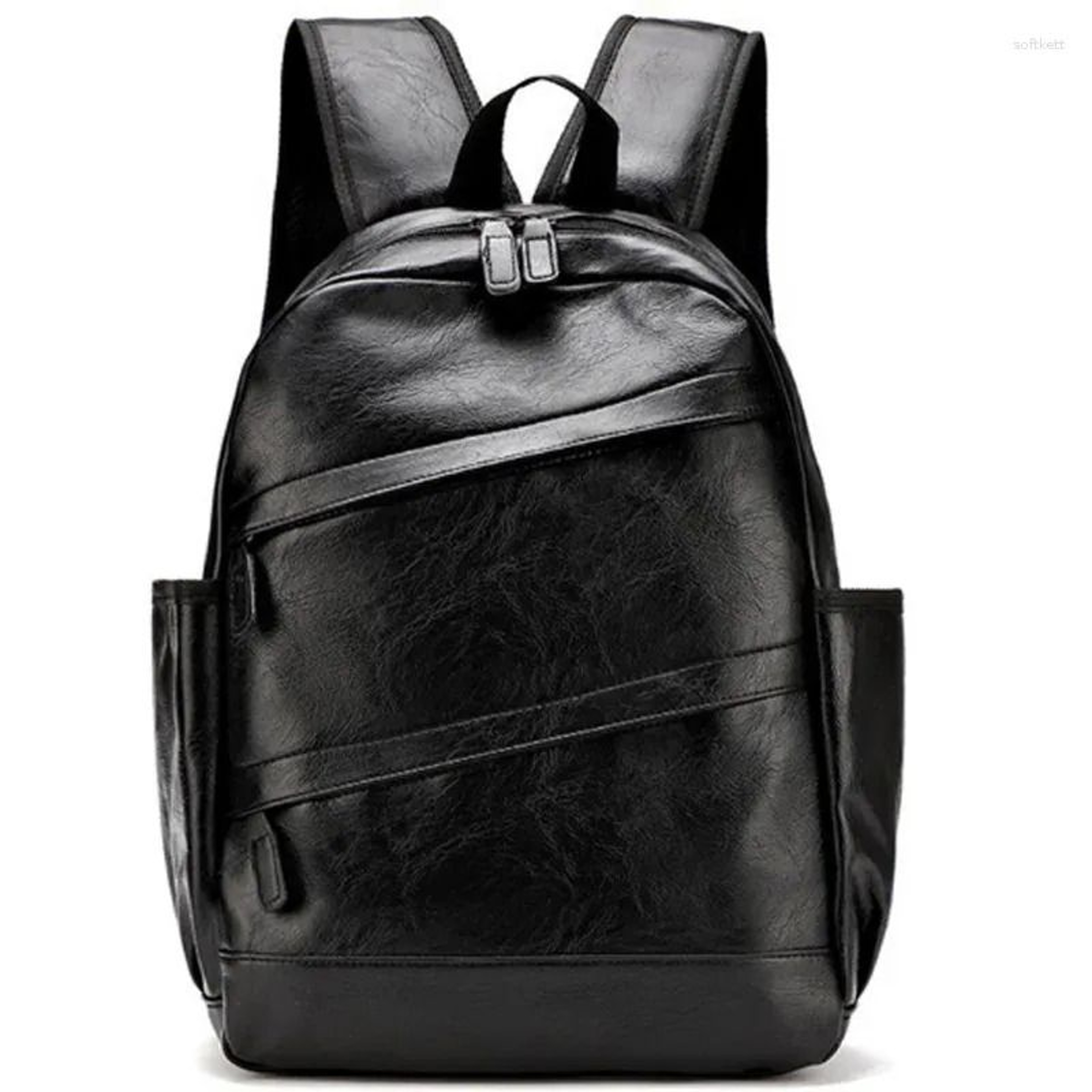 PU Leather Backpack For Men With Multifunctional School And Travel Storage 0