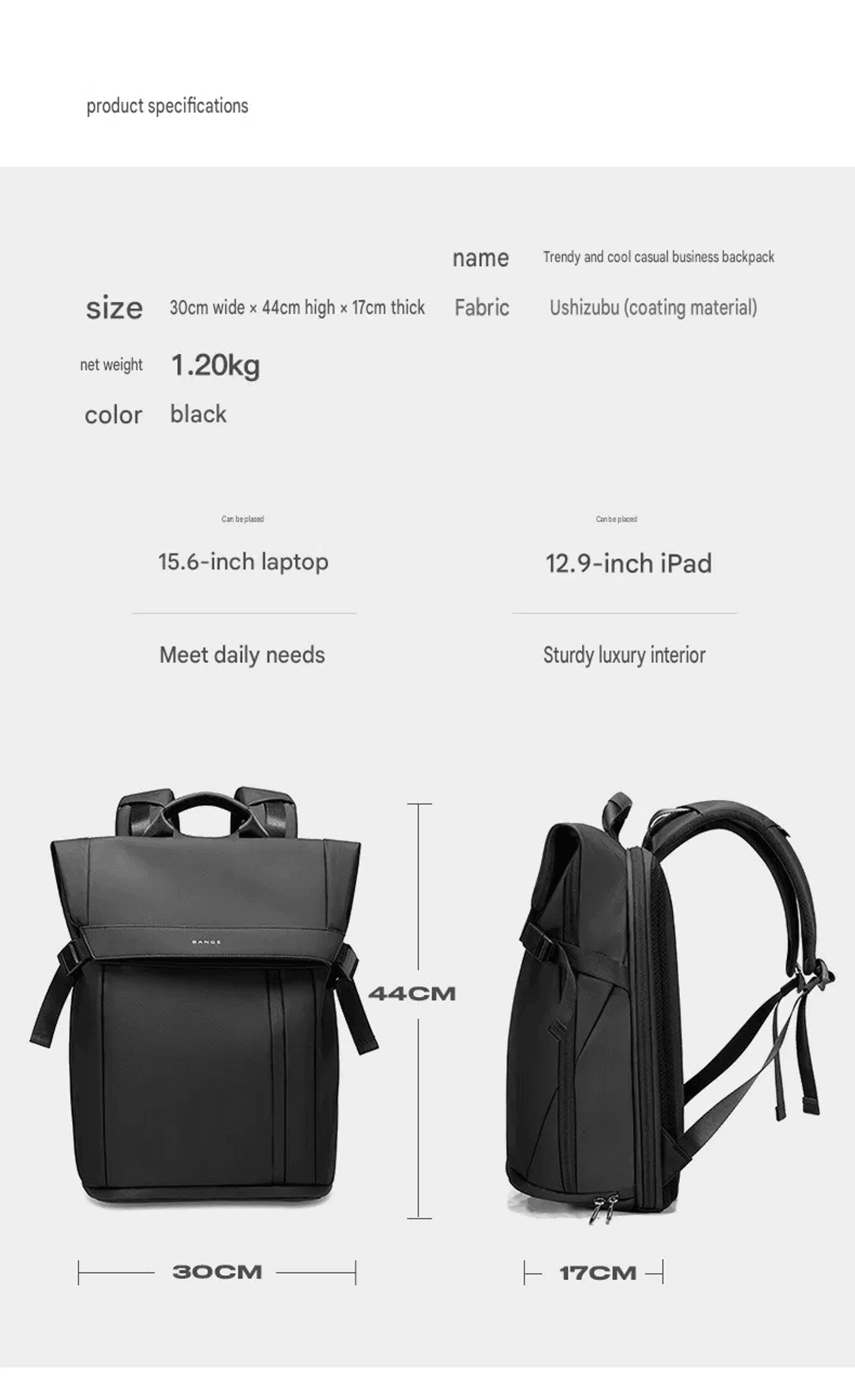 Large Capacity Canvas Tote Bag With Zipper Closure For Work College And Shopping 4