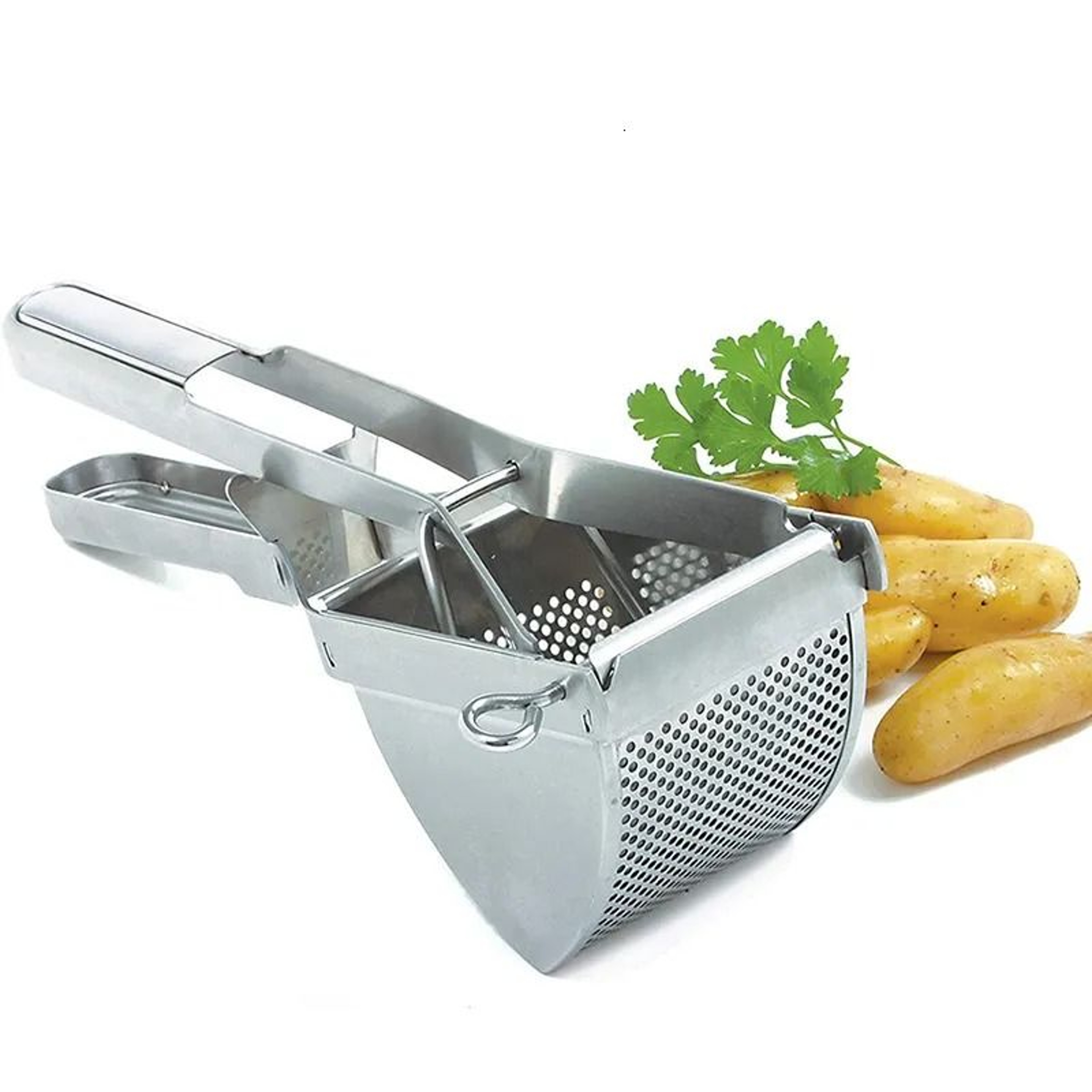 Stainless Steel Potato Press Manual Potato Masher With Ergonomic Handle 1