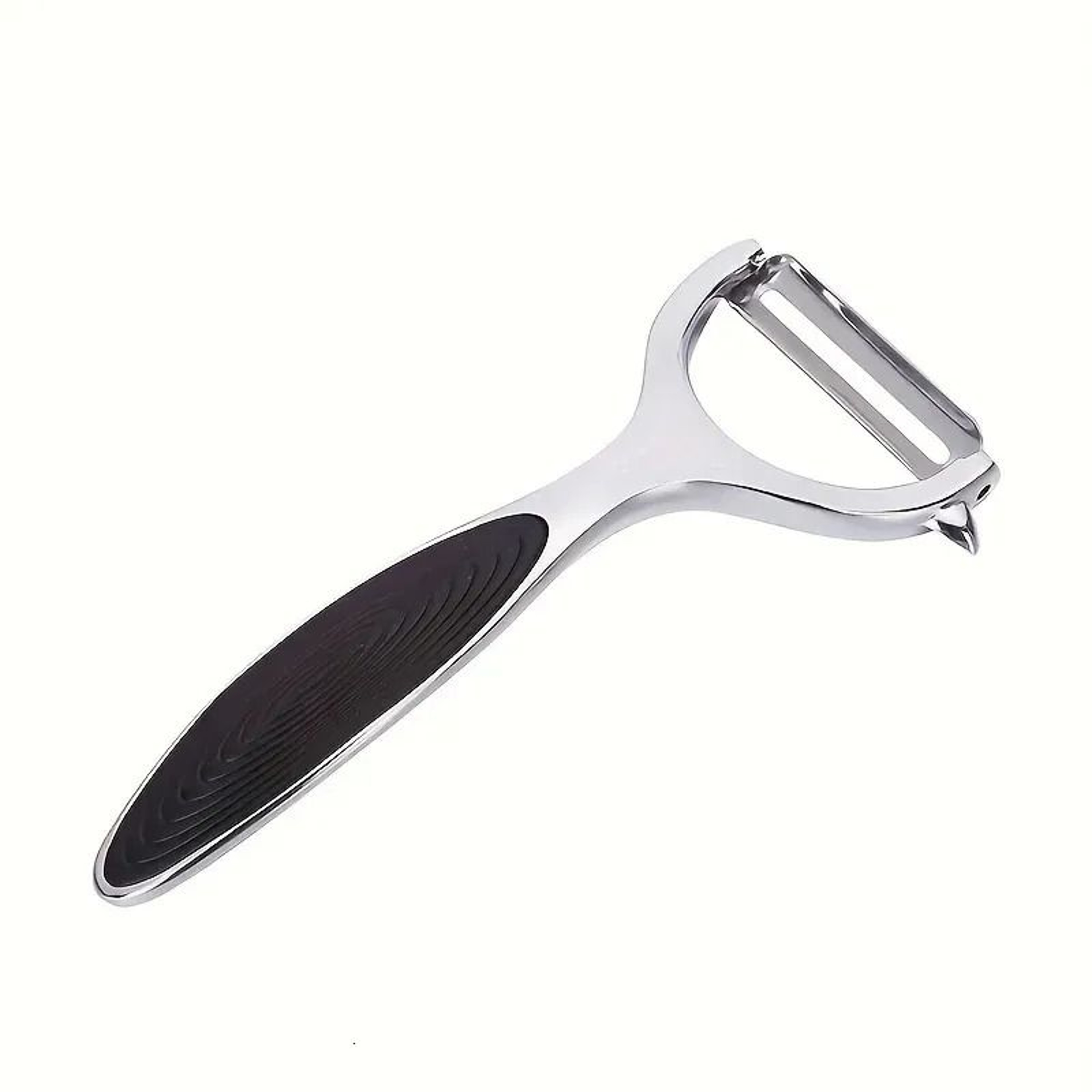 Stainless Steel Vegetable Peeler With Black Handle For Peeling Slicing And Grating 0