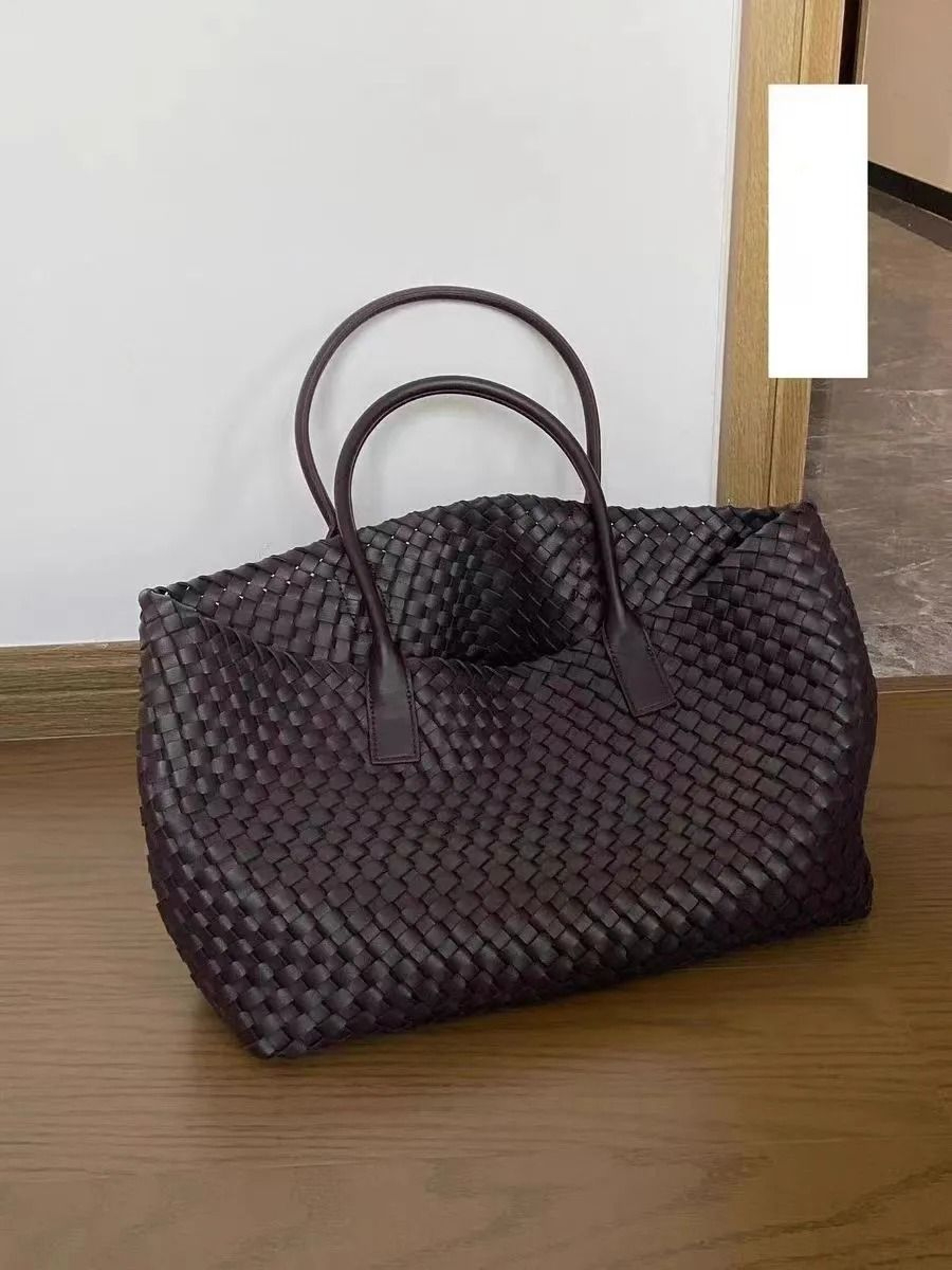 Woven Tote Bag Large Capacity Single Shoulder Handbag 3