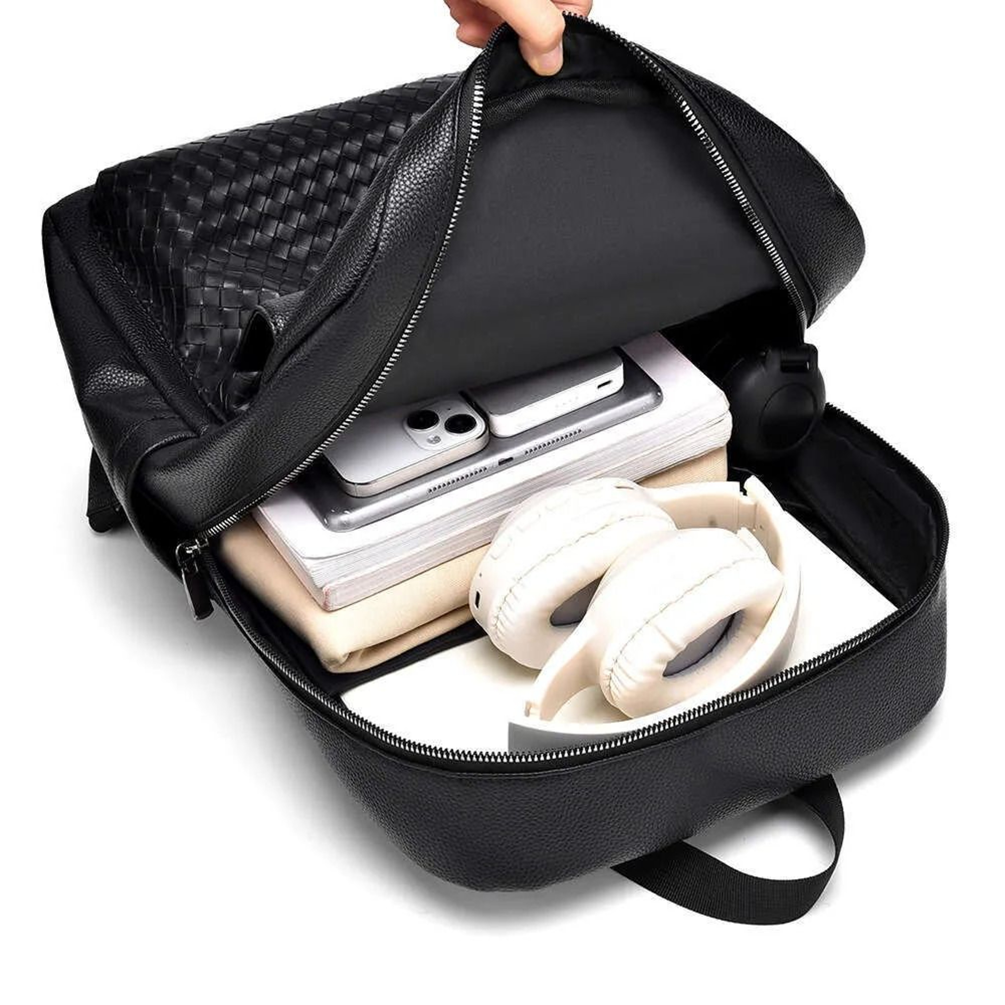 Woven Large Capacity Laptop Backpack For Men For Business Travel And Commuting 1