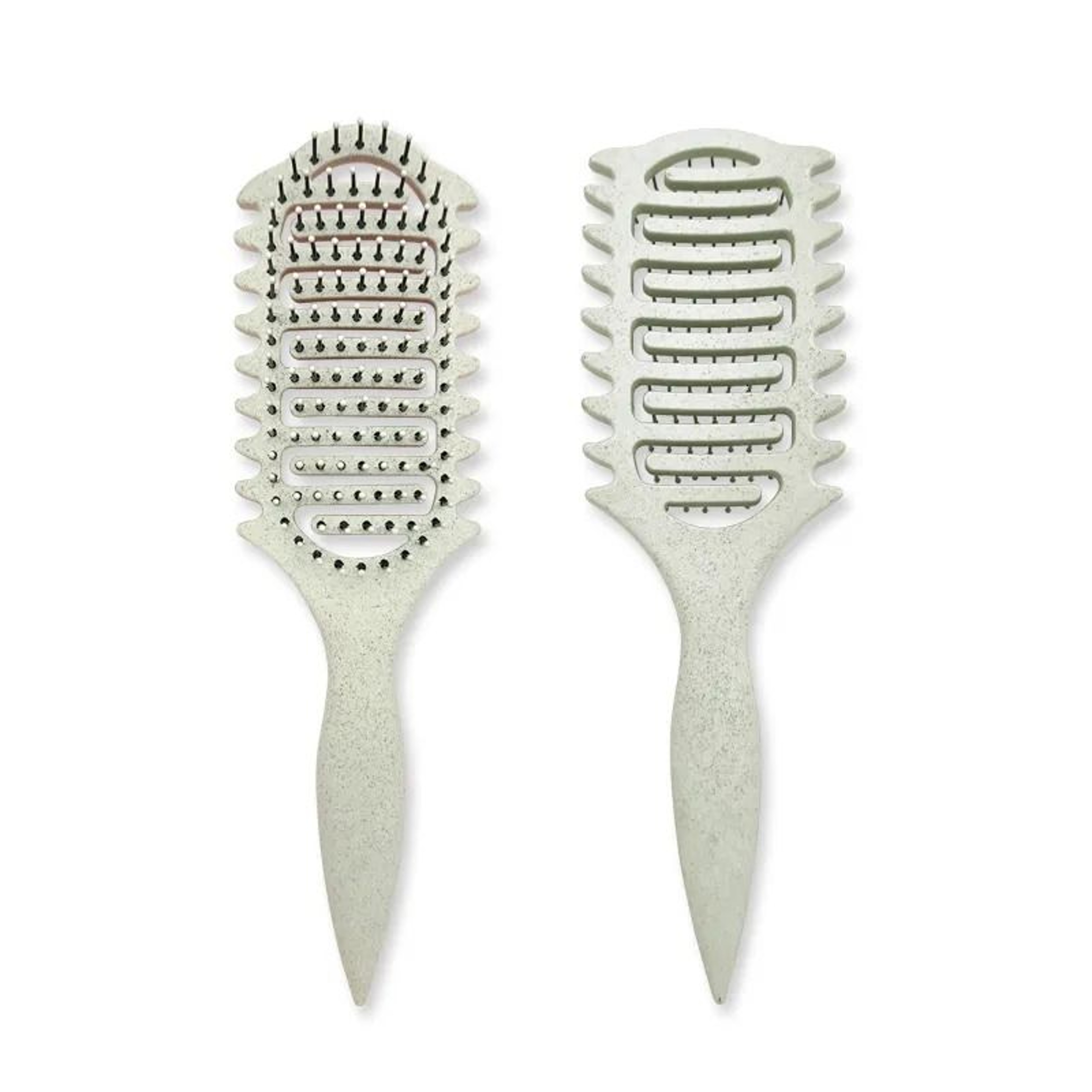 Openwork Curling Comb With Wheat Material And Scalp Massage Design 3