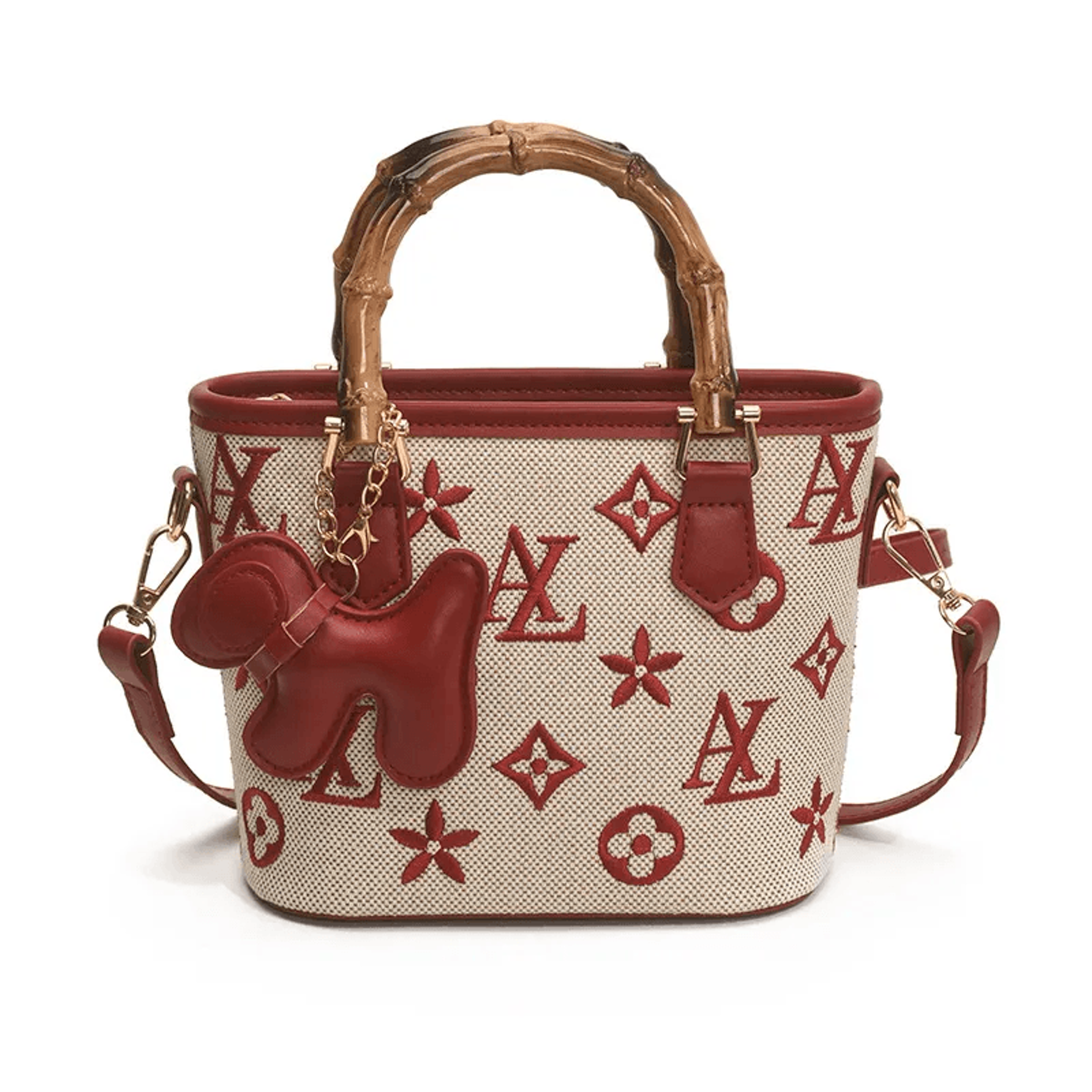 Classic Letter Bucket Crossbody Bag With Adjustable Strap 2
