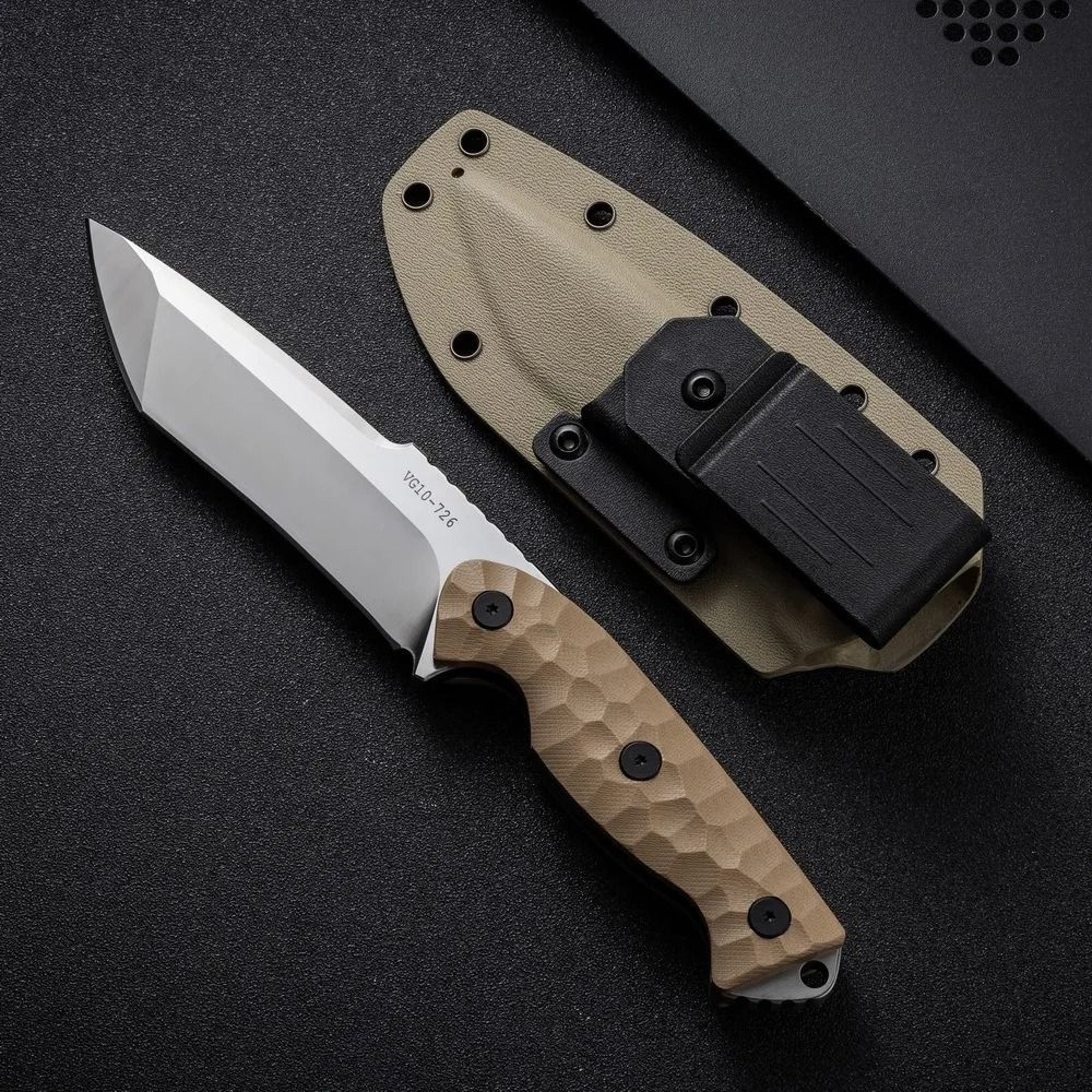 Stainless Steel Fixed Blade Kitchen Knife With Handle 1