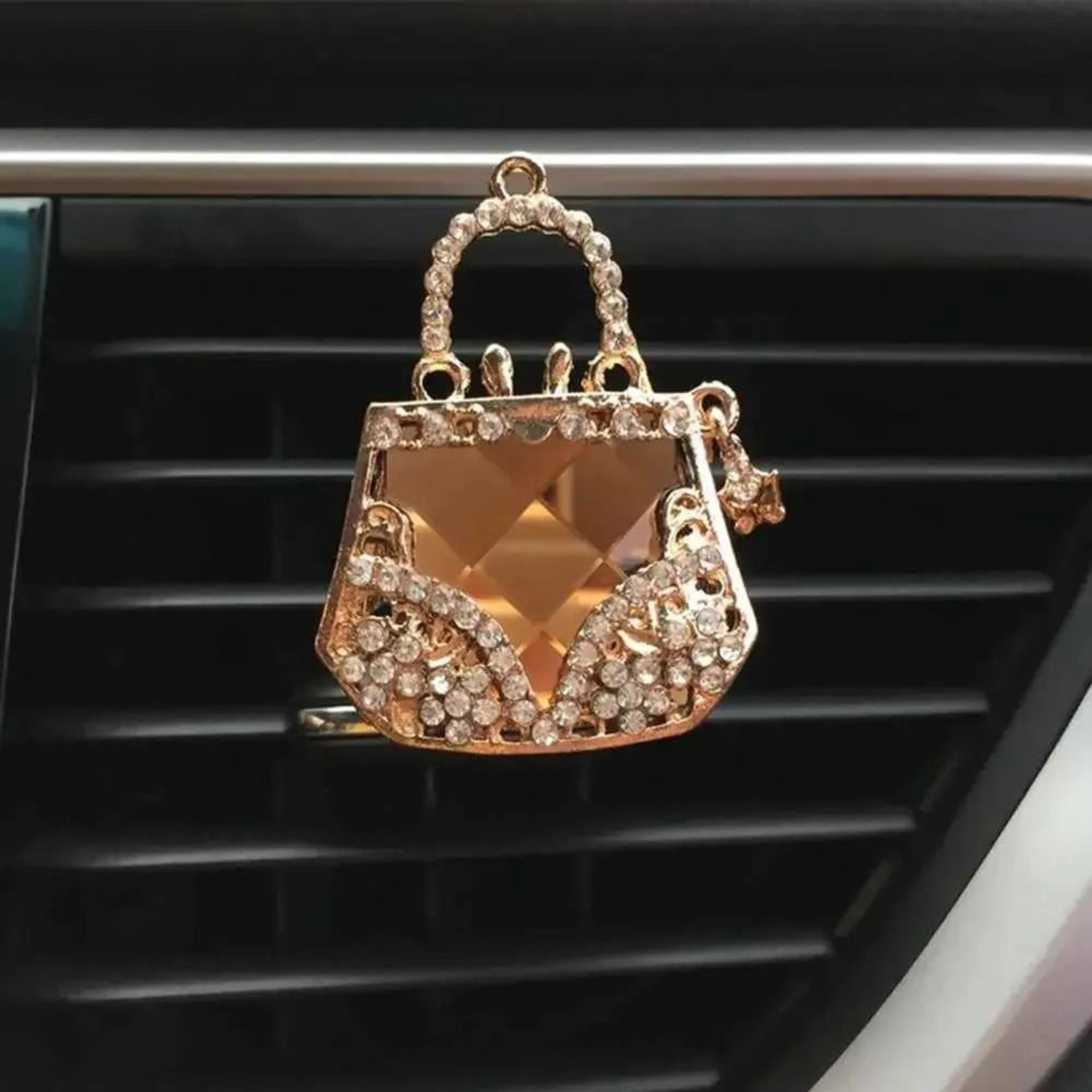 Diamond Elephant Car Air Freshener Vent Clip With Replaceable Fragrance Pad 1