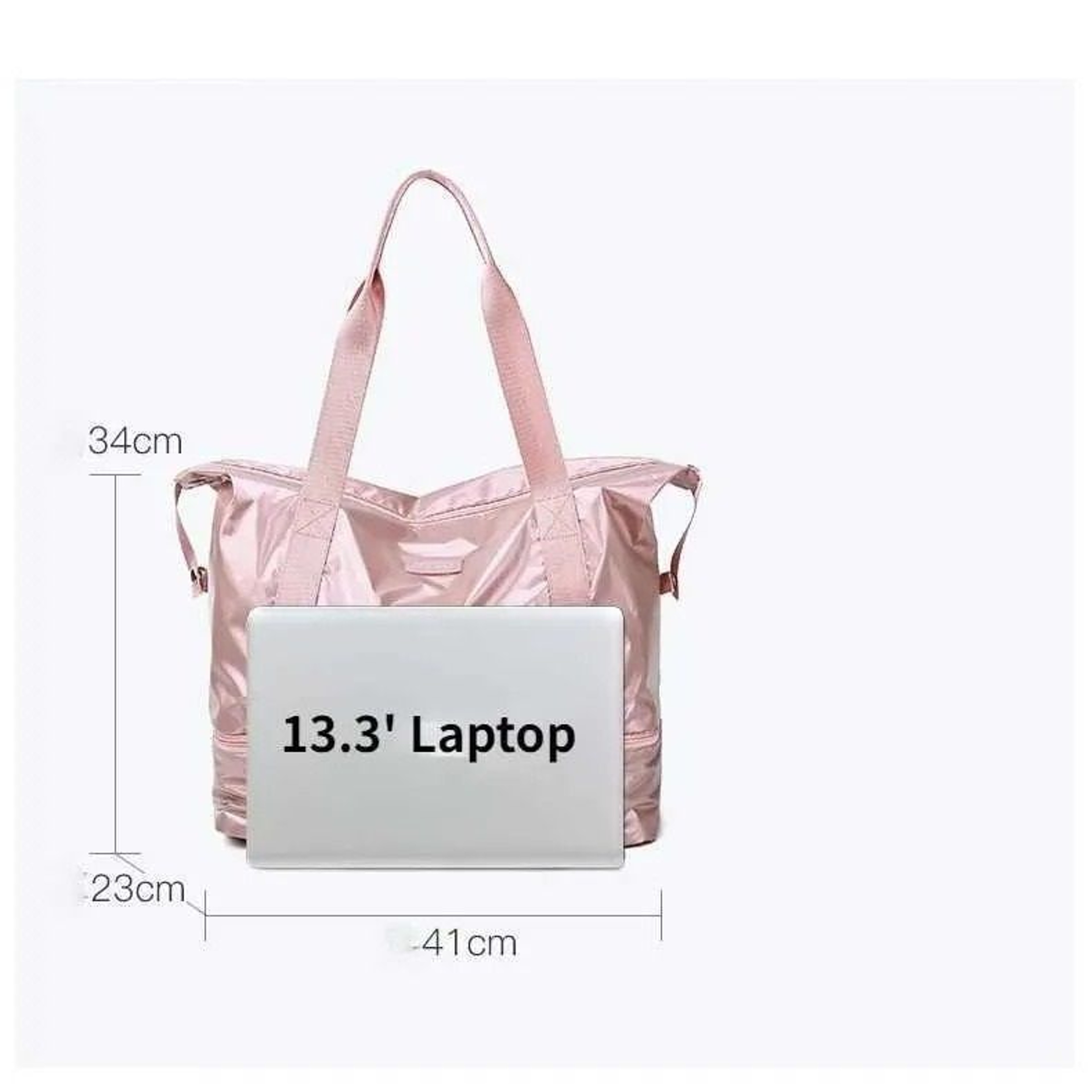 Travel Tote Bag With Shoe Compartment For Gym And Weekend Trips 3
