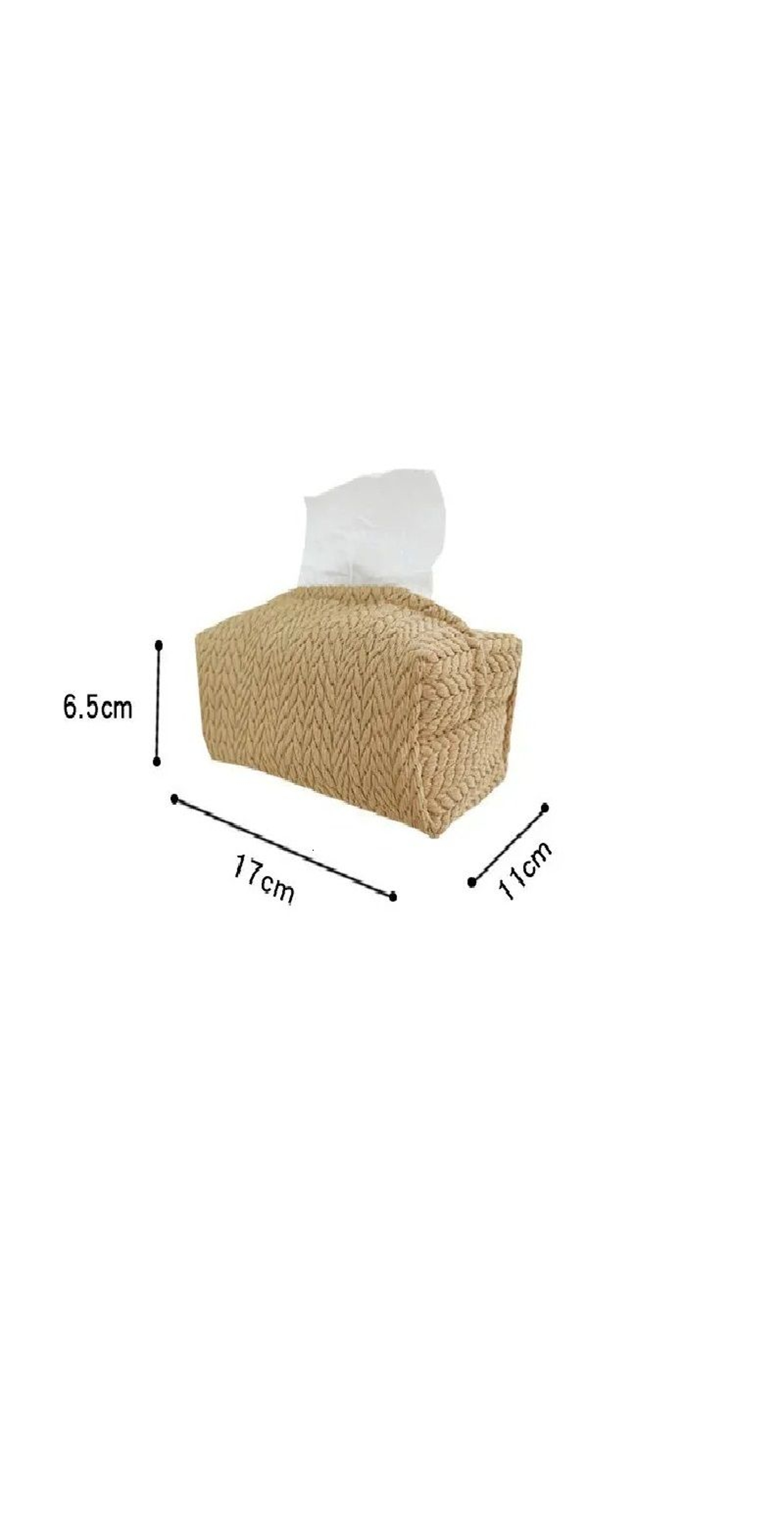 Nordic Wheat Ear Textured Cloth Tissue Box Cover For Car And Living Room 2