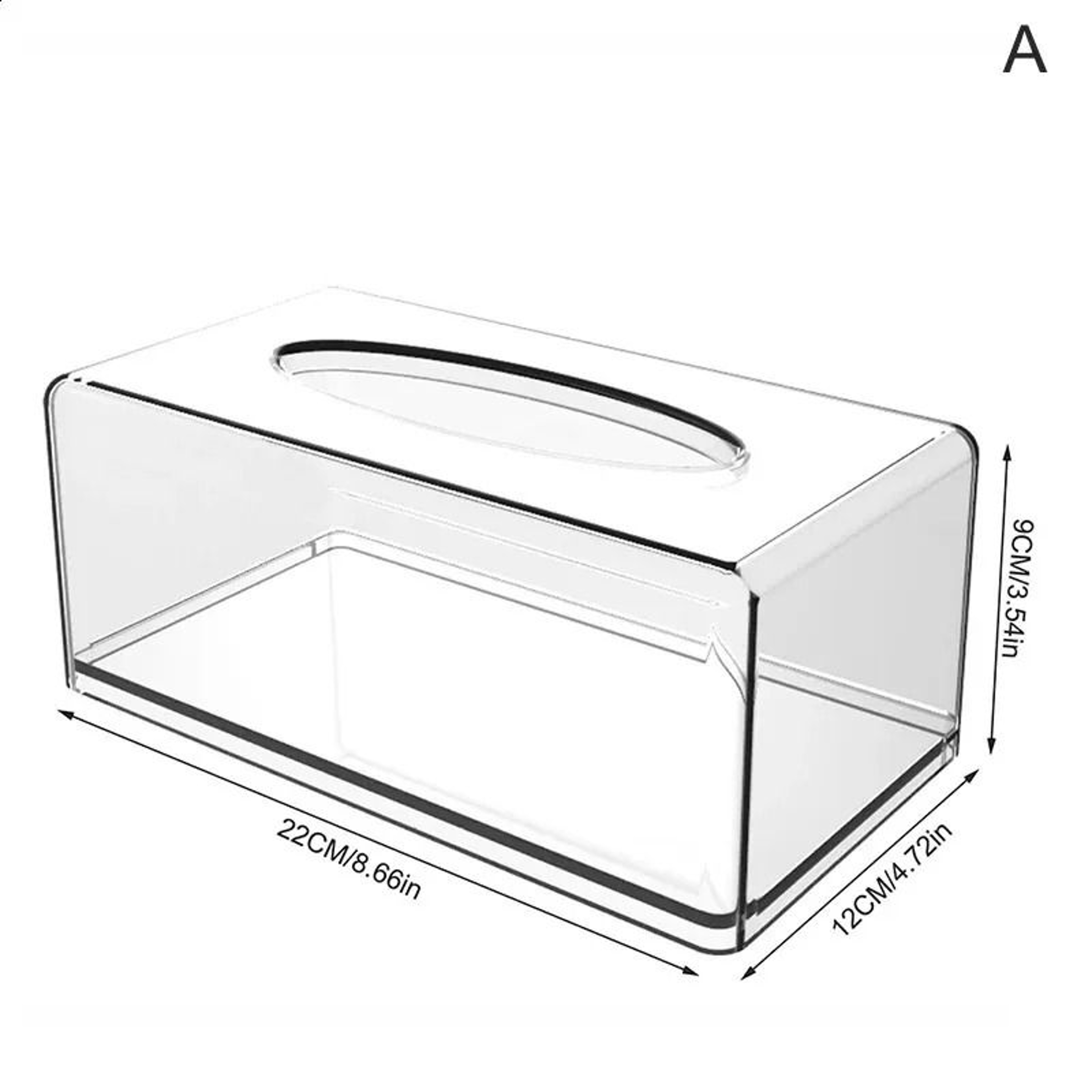 Clear Acrylic Tissue Box Holder With SlideOff Lid For Home Office And Car 1