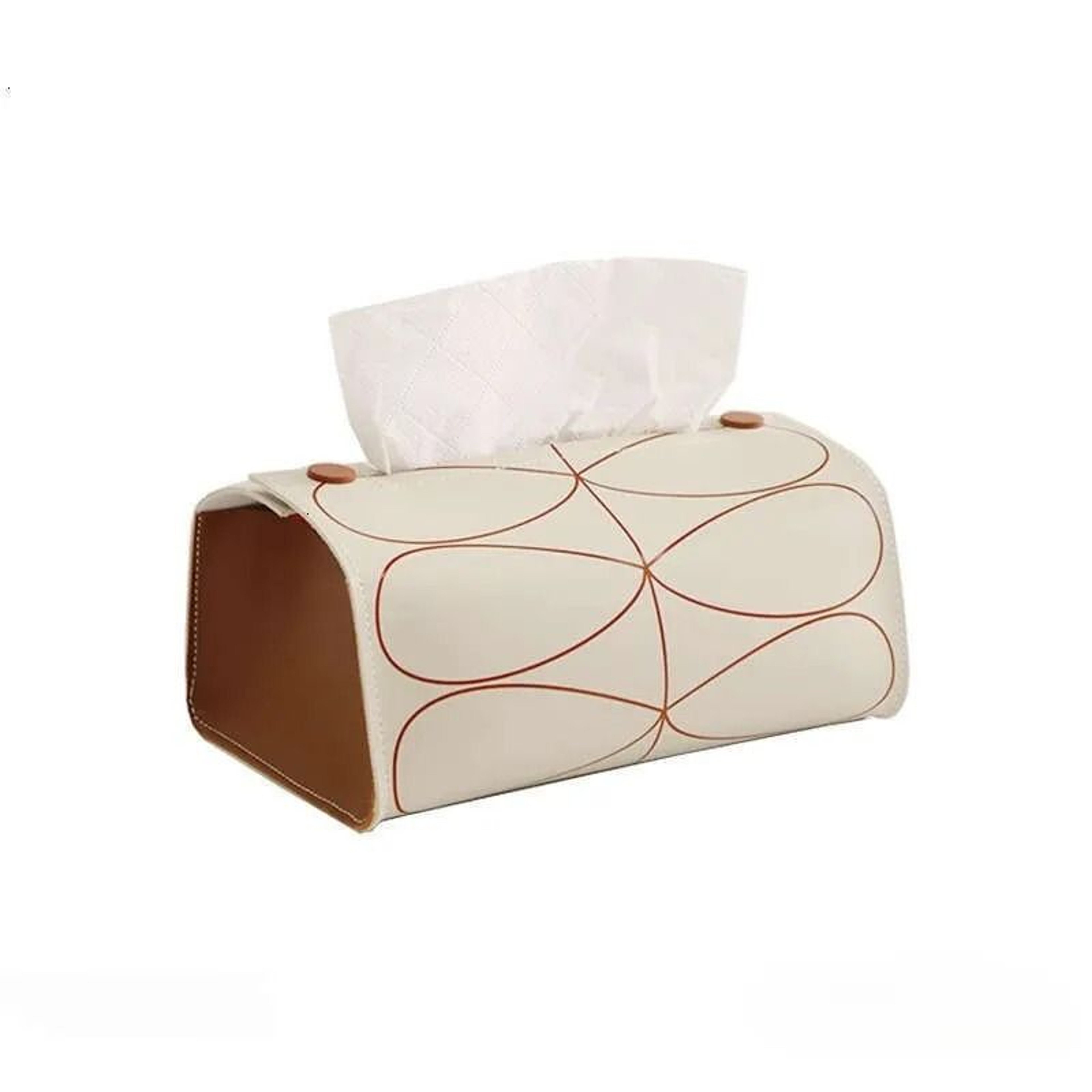 Patterned Synthetic Leather Tissue Box Cover For Coffee Table Decor 1