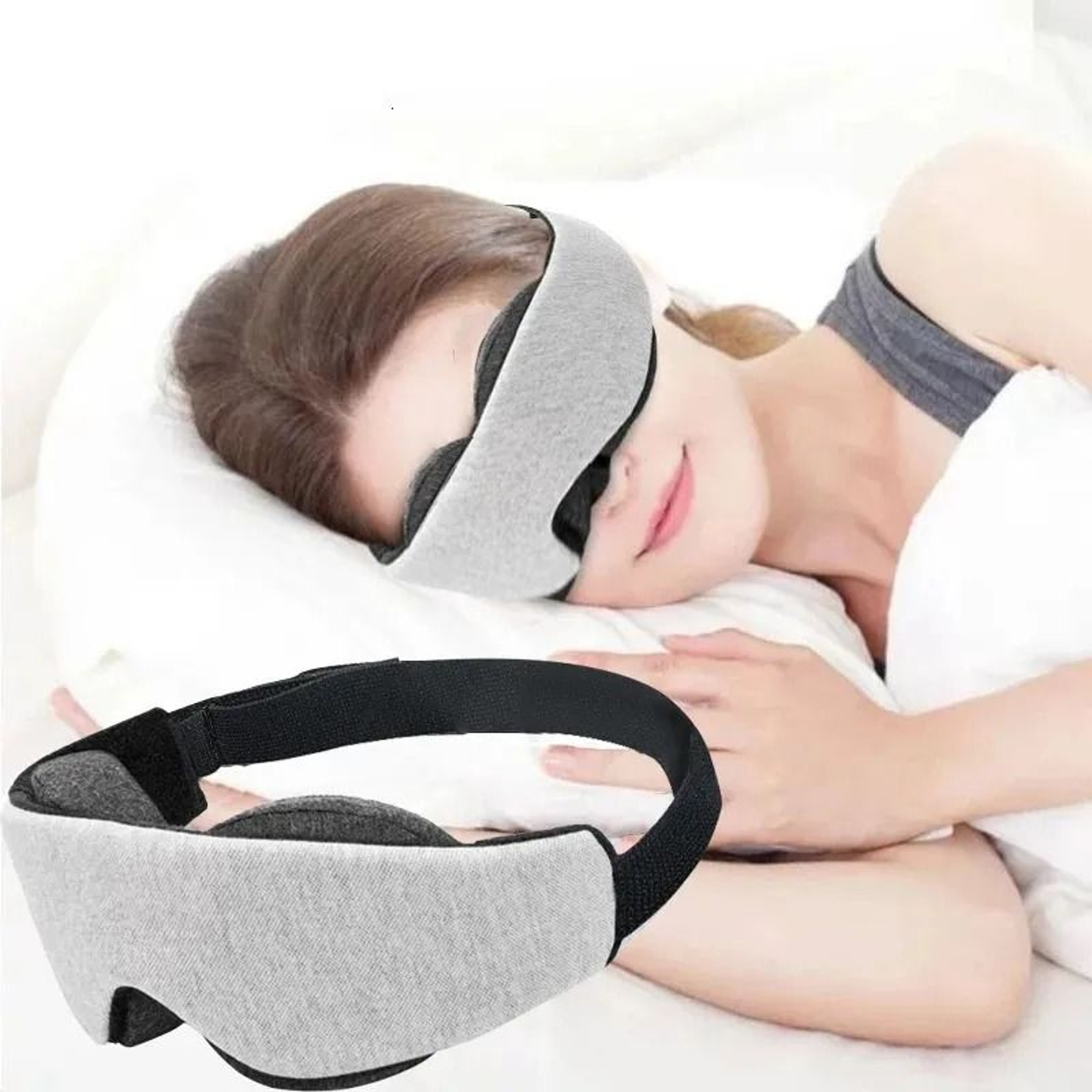 Weighted Blackout Sleep Mask With Adjustable Strap 0