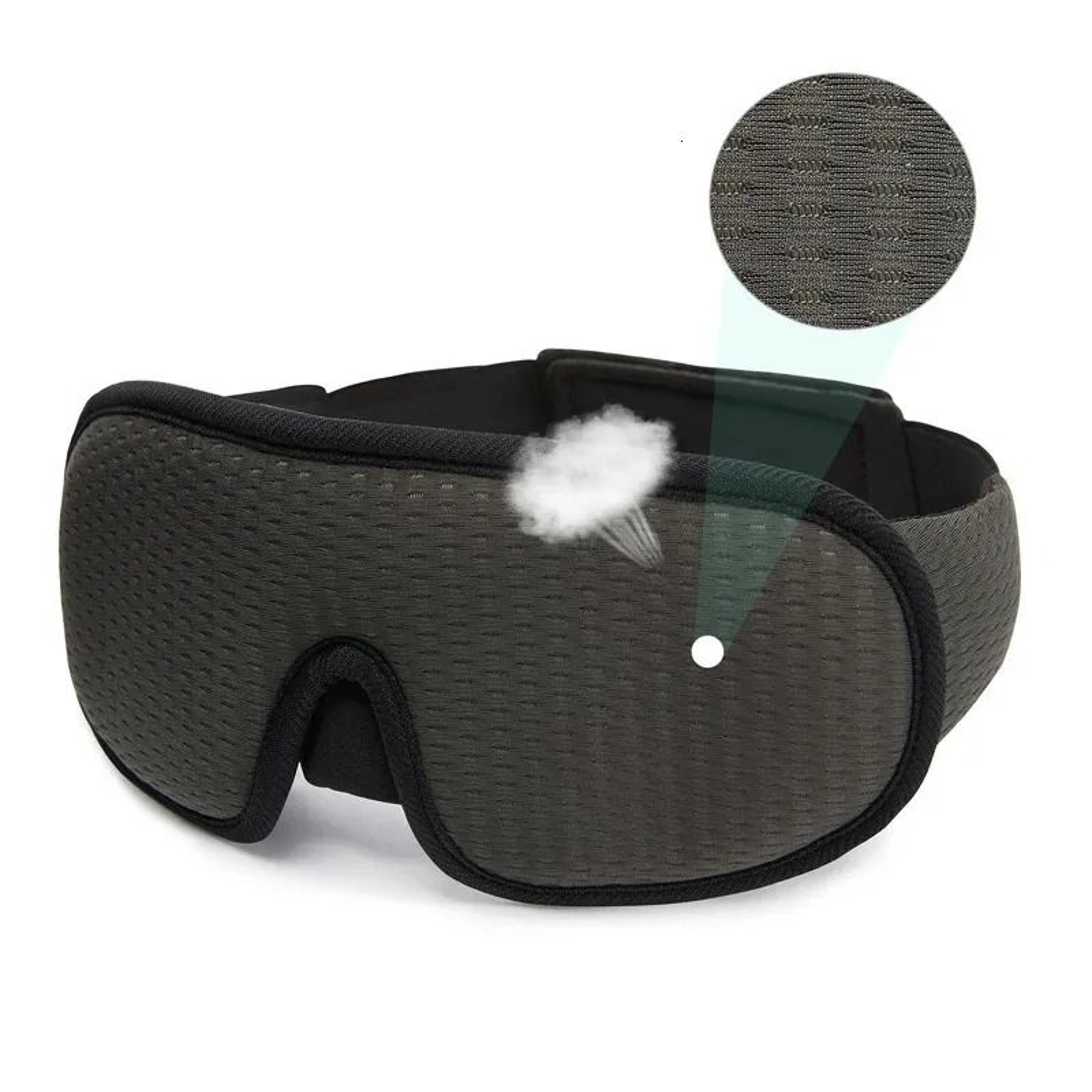 Light Blocking Sleep Mask With Contoured Eye Cups And Adjustable Strap 4