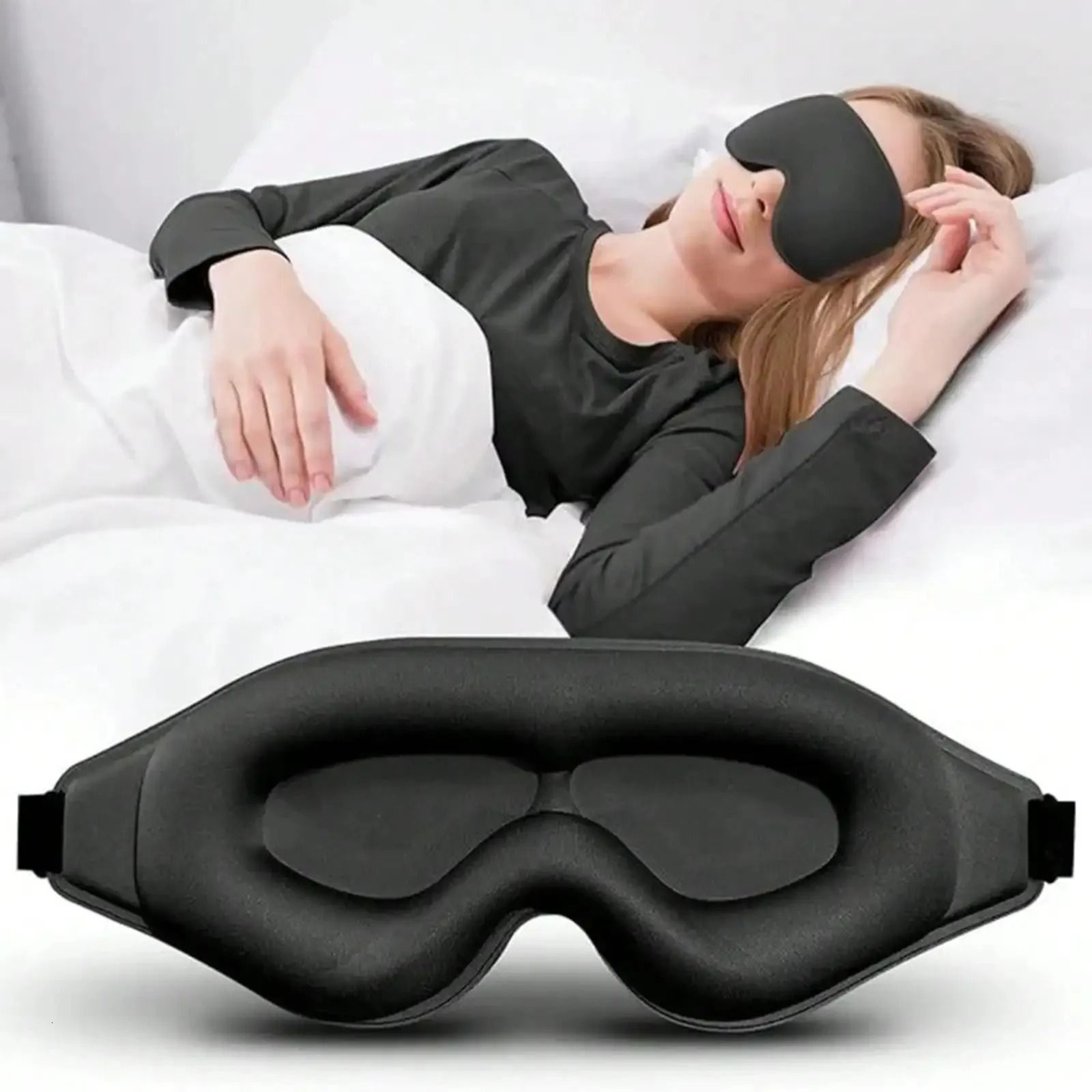 Sleep Eye Mask With Adjustable Strap And Full Light Blockout 0