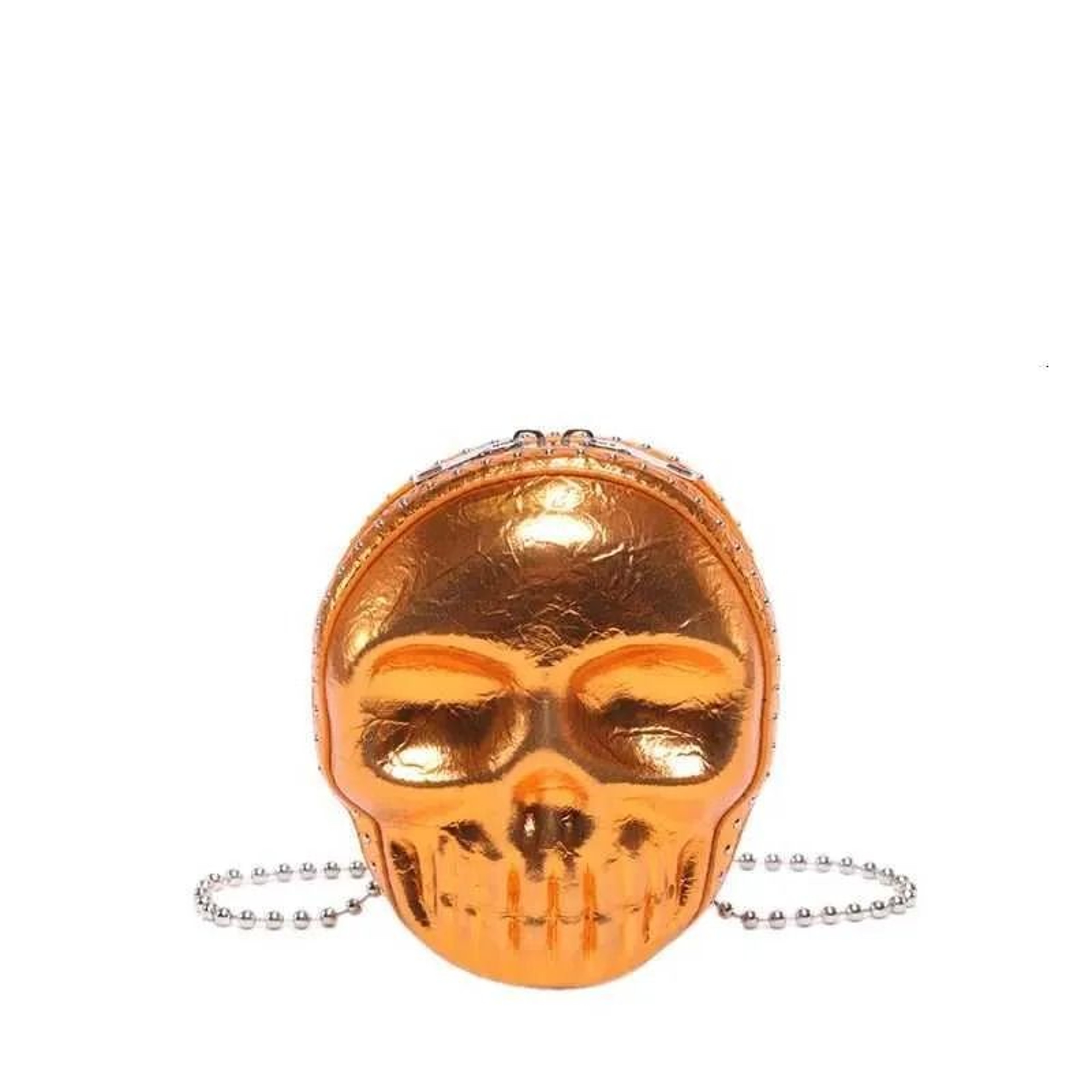 Skeleton Skull PU Crossbody Bag With Chain Strap 1