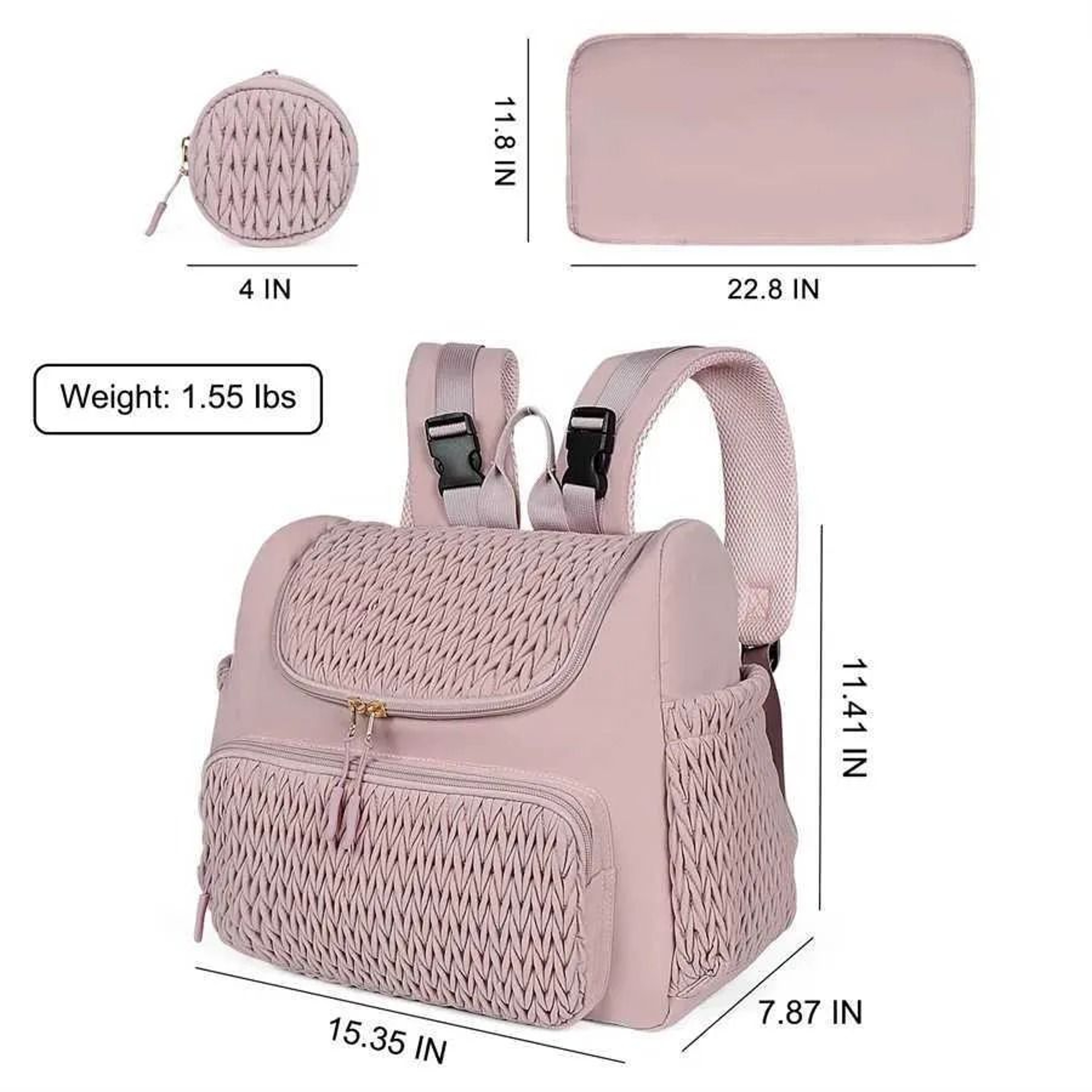 Large Capacity Diaper Bag Backpack With Insulated Storage And Changing Pad 2