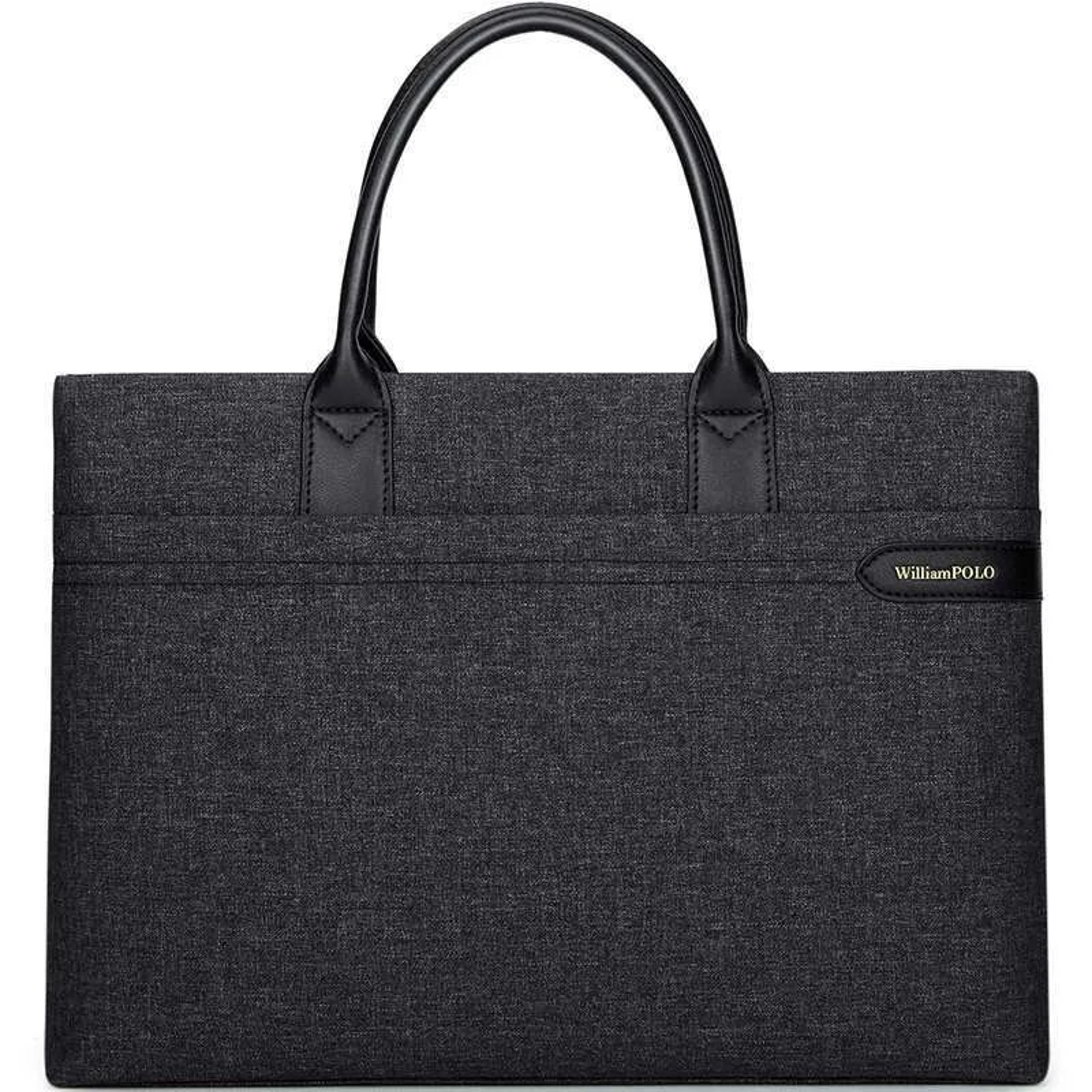 Men Mini Canvas Briefcase Bag With Single Handle And Storage Pockets 2