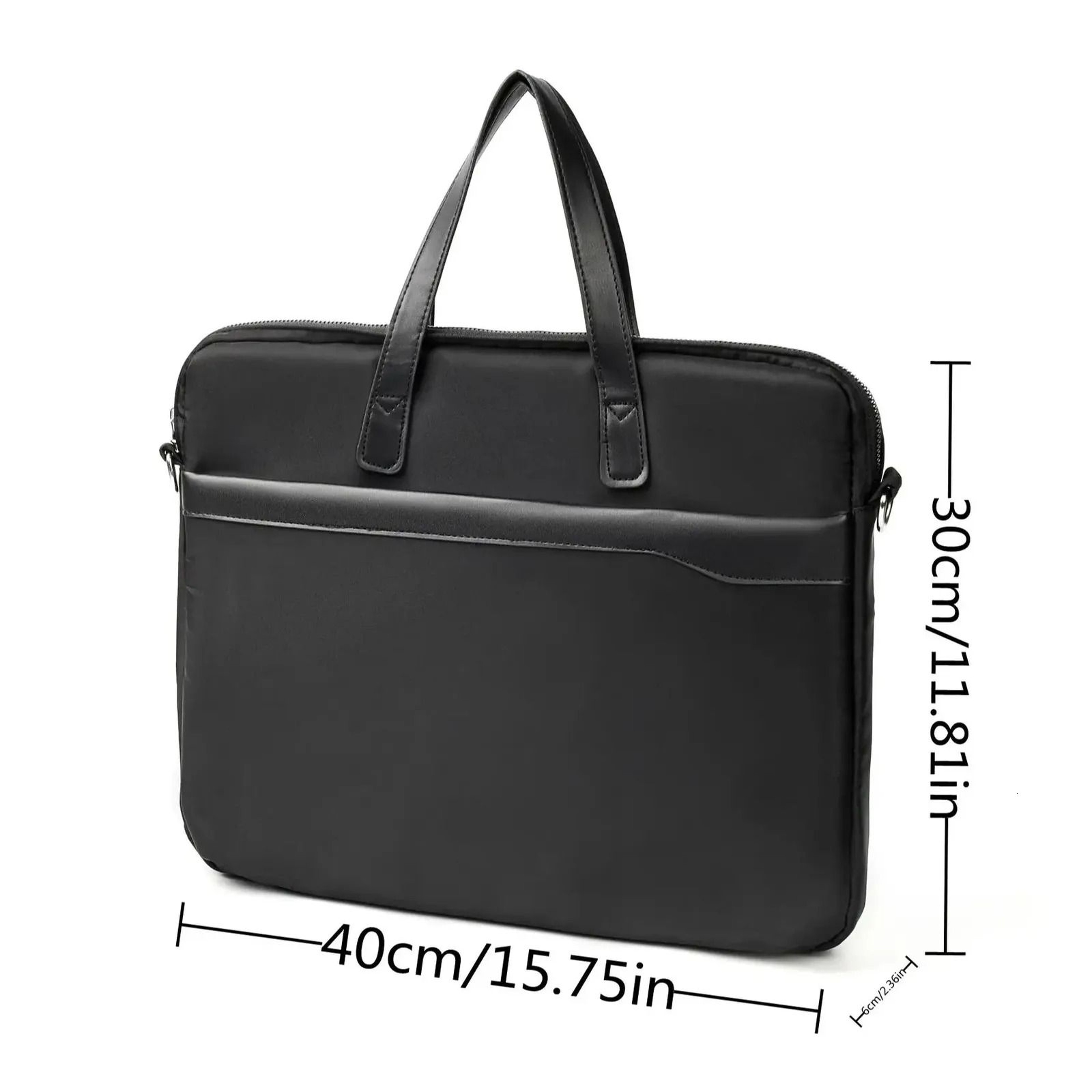 Structured Laptop Briefcase With Zipper Closure And Multiple Pockets For 156Inch Laptops 2