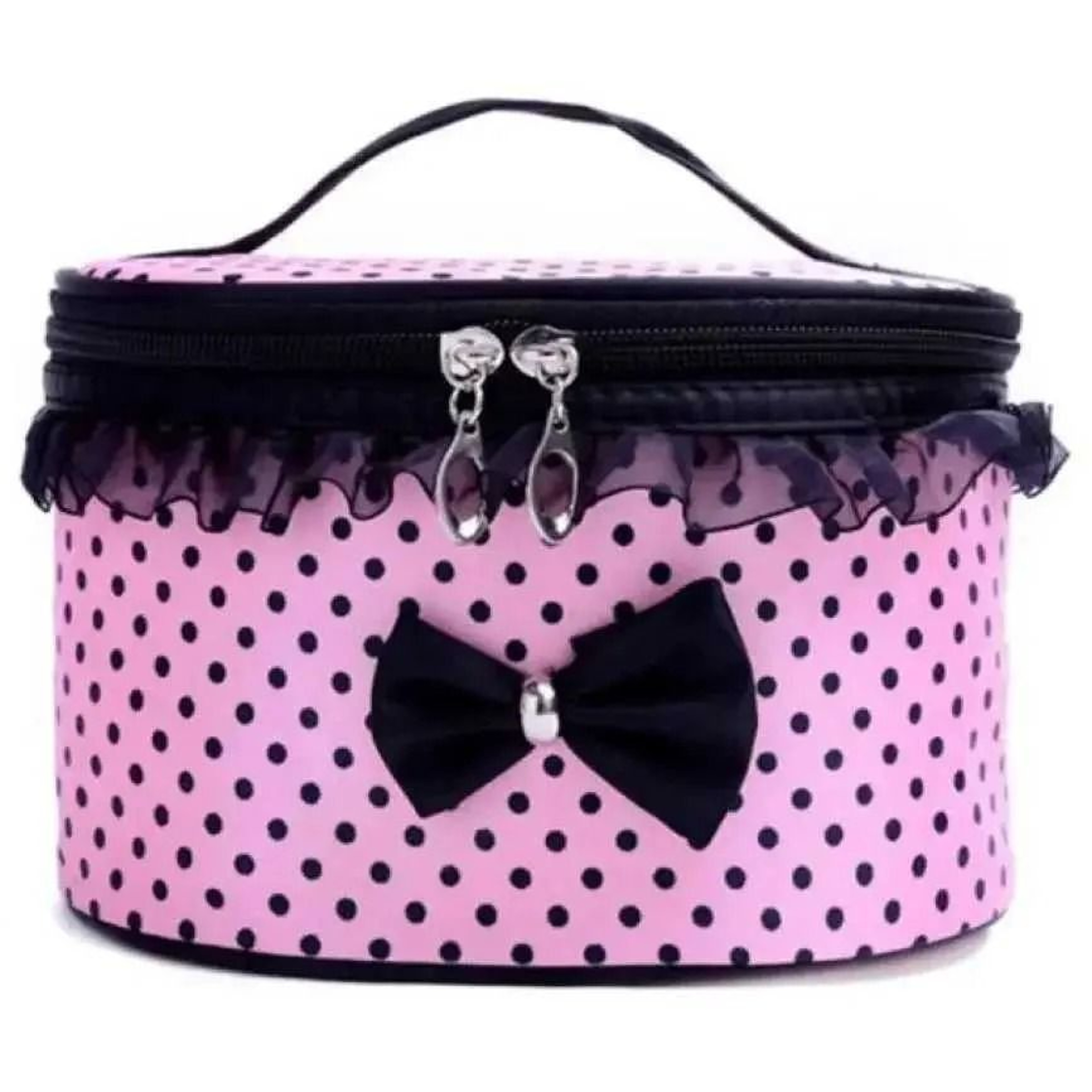 Transparent Travel Makeup Bag With Zipper And Cosmetic Brush Organizer 0