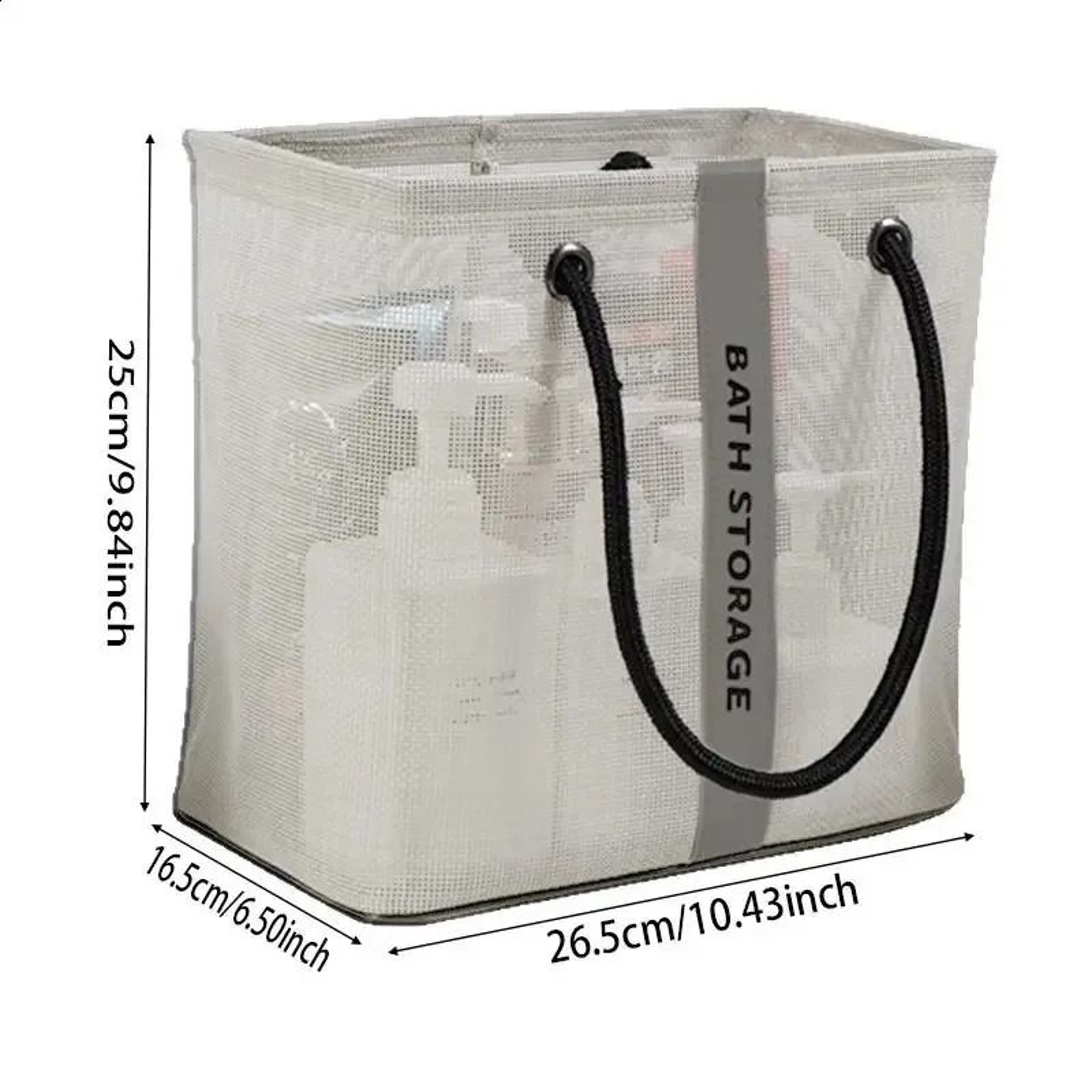 Portable Mesh Toiletry Bag With QuickDrying Design And Carry Handle 5