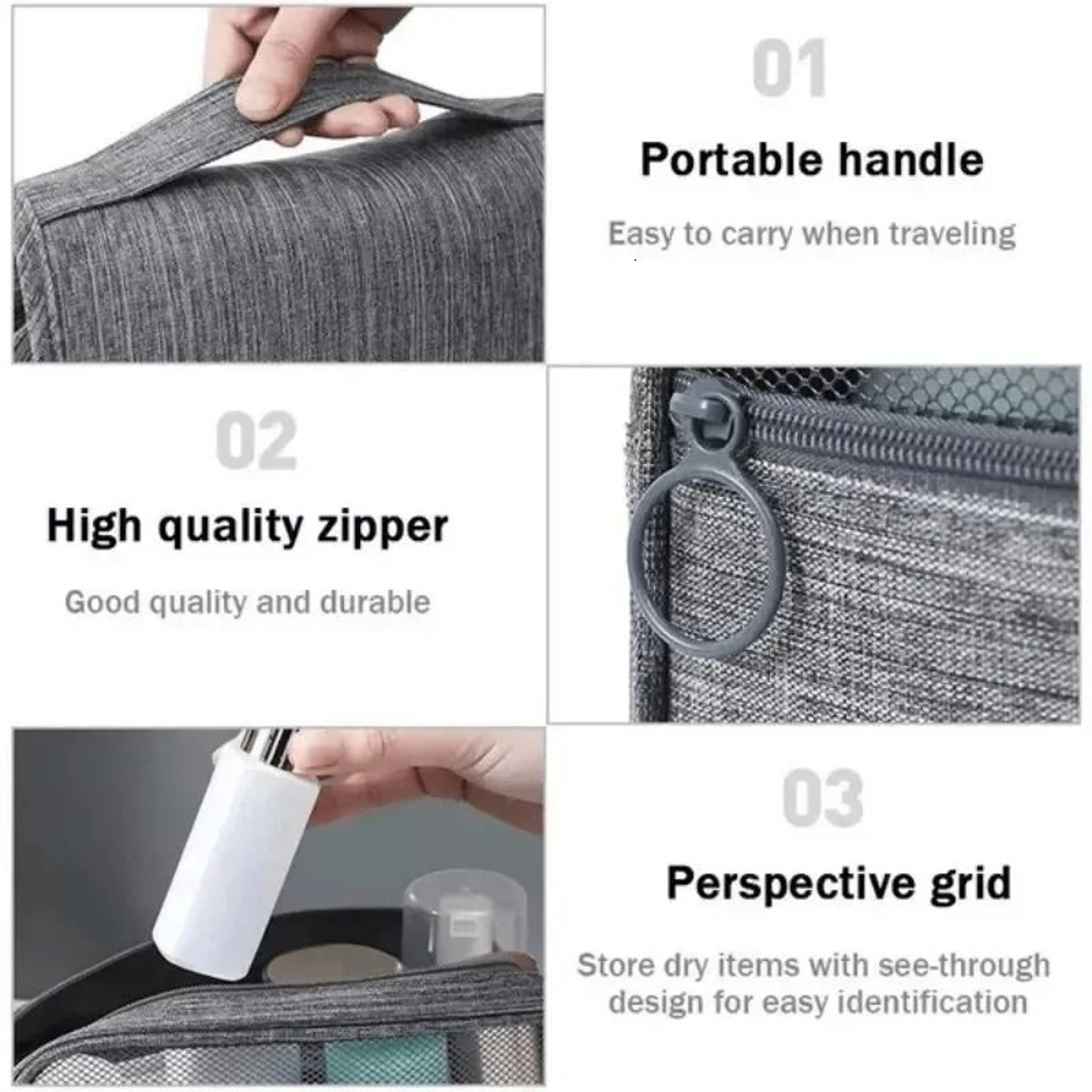 Foldable Hanging Toiletry Bag With Hook And Multiple Storage Compartments 1