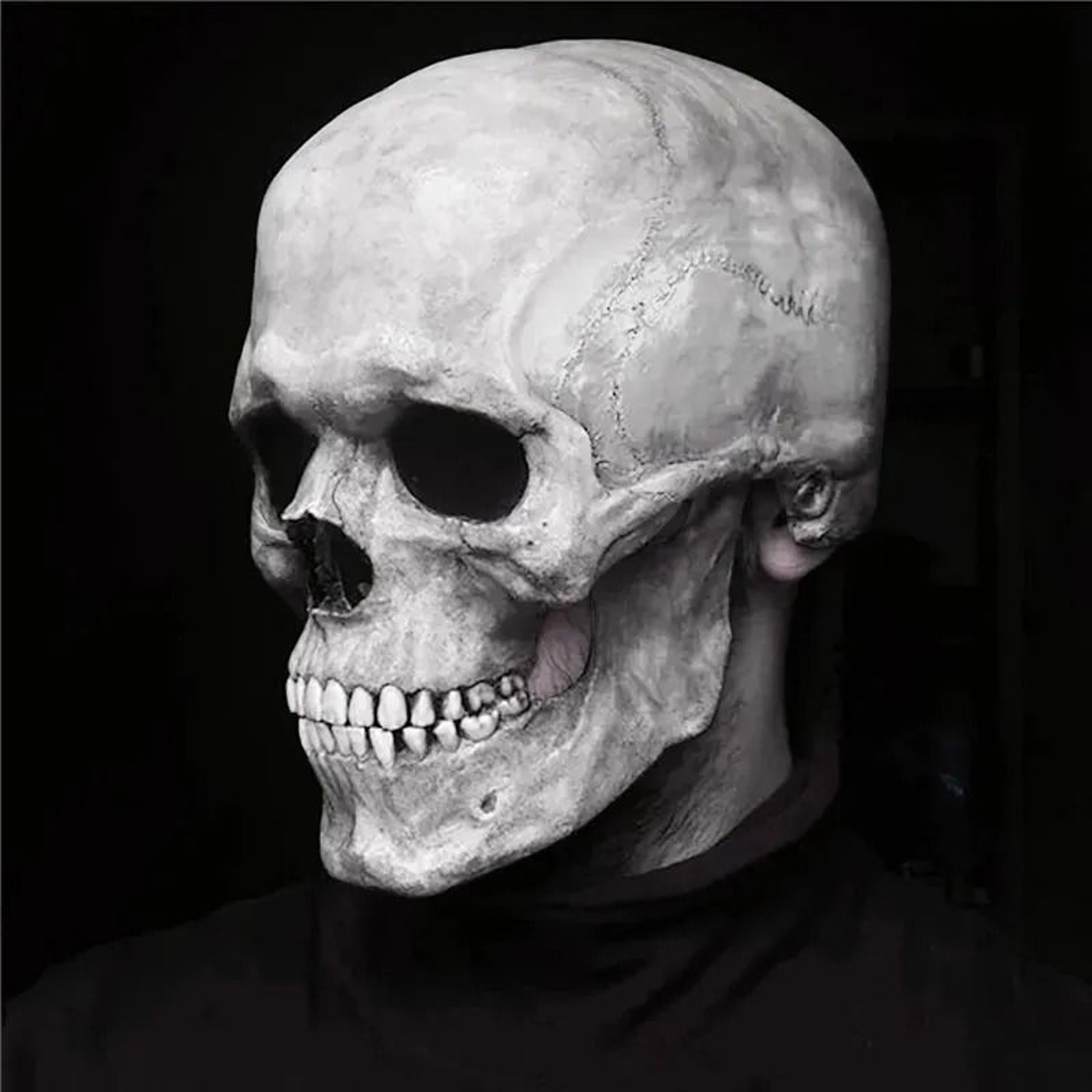 Movable Jaw Full Head Skull Mask For Halloween Horror Cosplay And Costume Parties 0