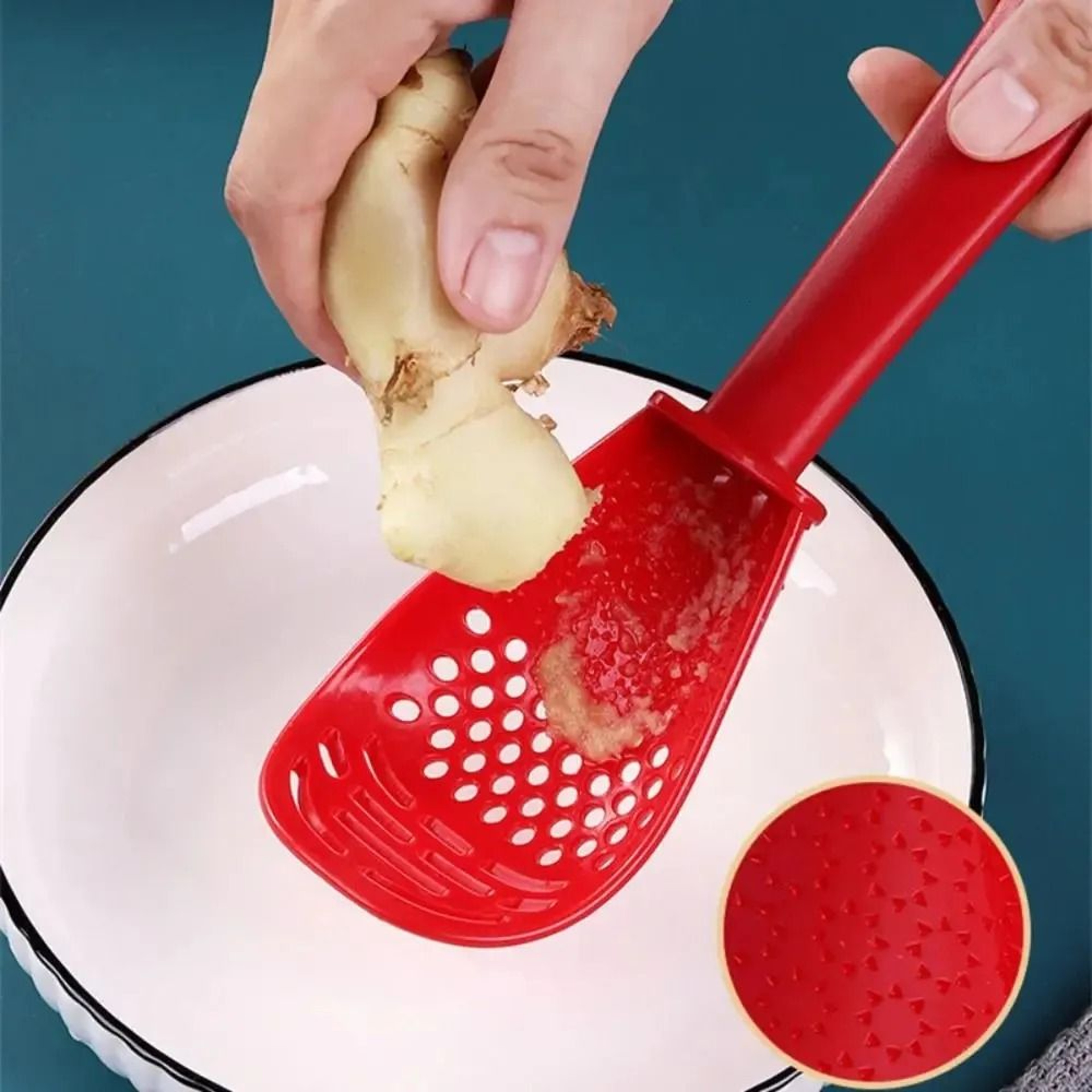 Multifunctional Cooking Spoon Strainer For Draining Mashing And Skimming 5