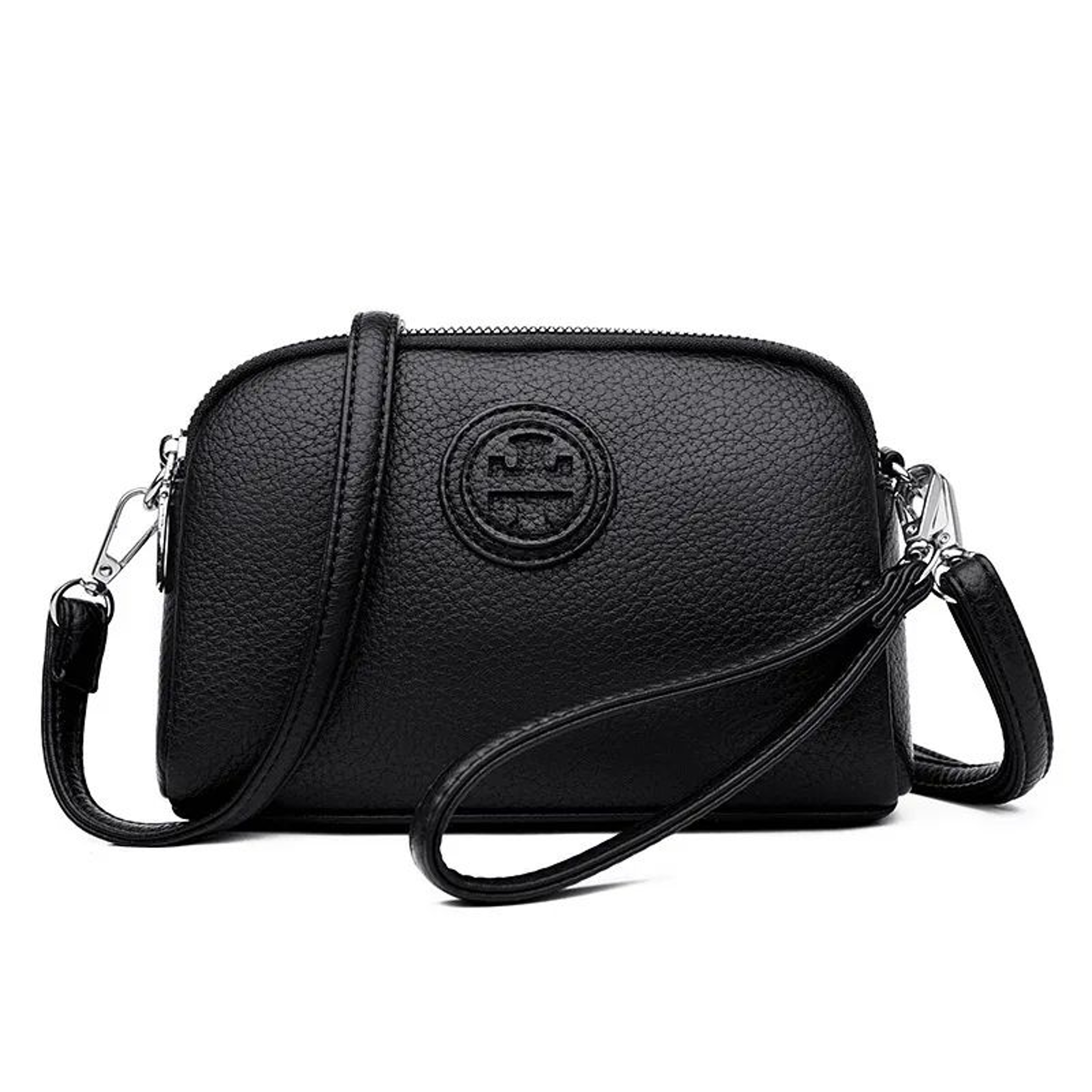 Women Mini Crossbody Handbag With MultiLayer Design And Soft Leather Style 0