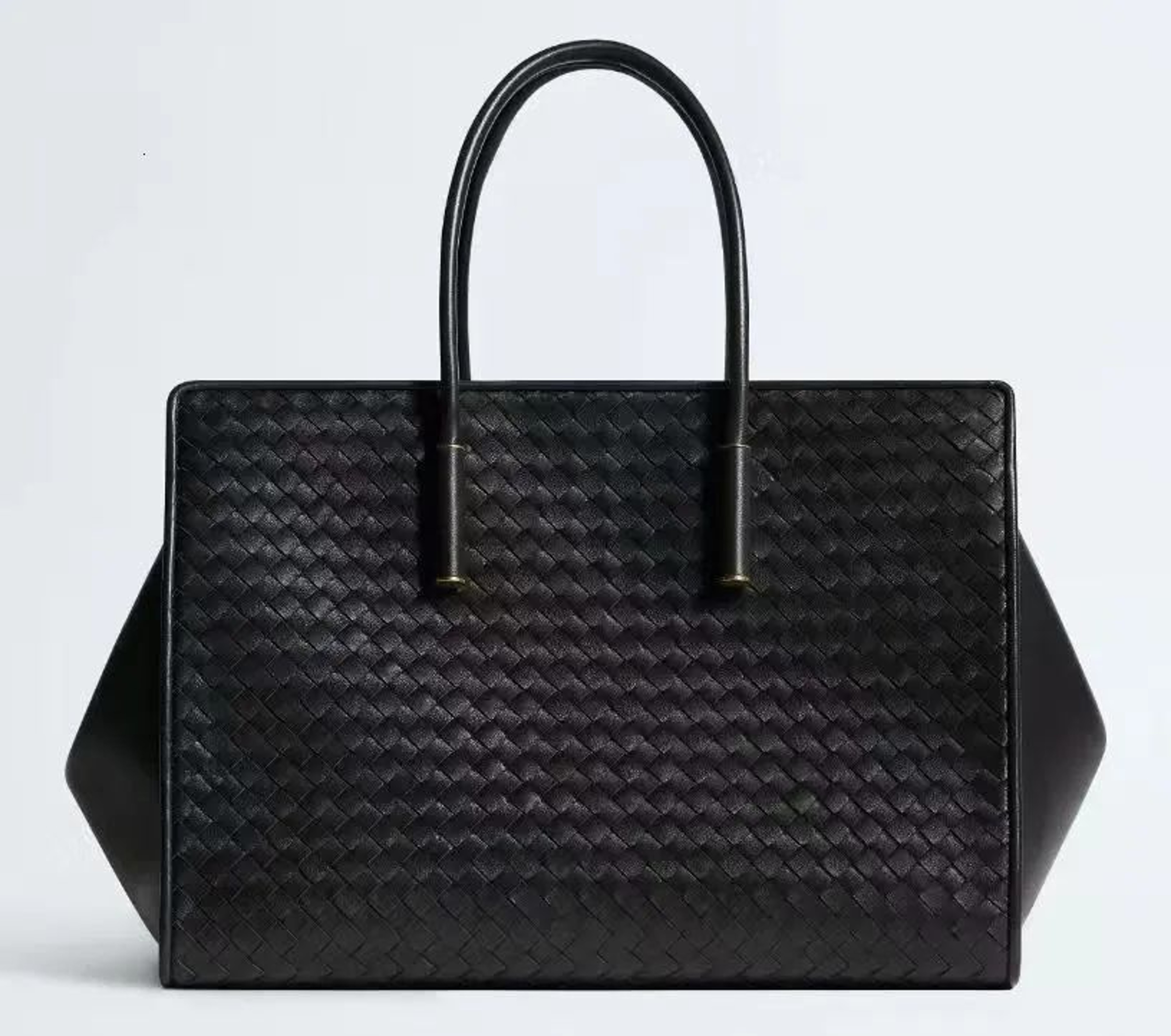Large Woven Tote Bag With Laptop Compartment And Matching Belt 0