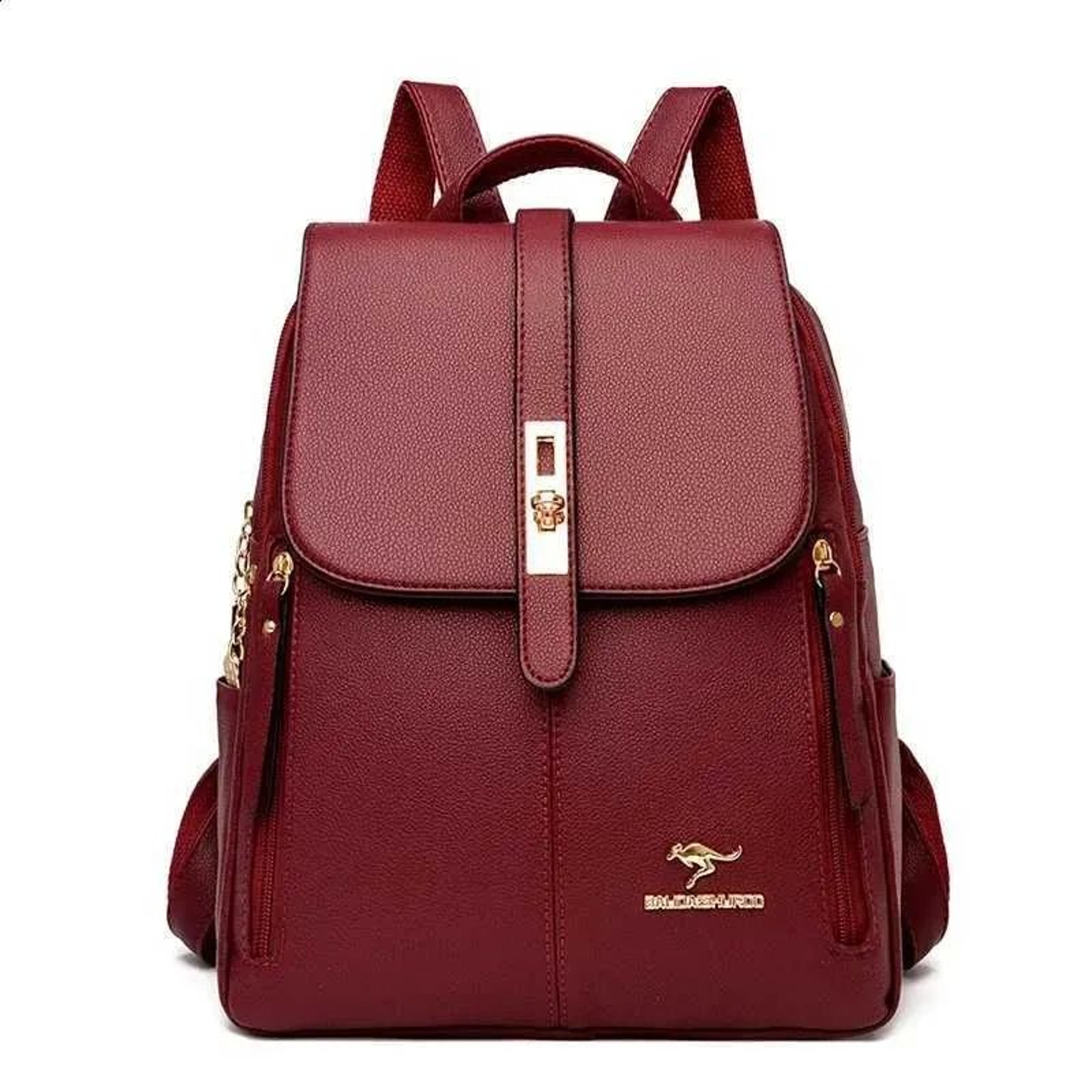 Womens Vintage Leather Backpack Large Capacity School Bag And Travel Rucksack 4