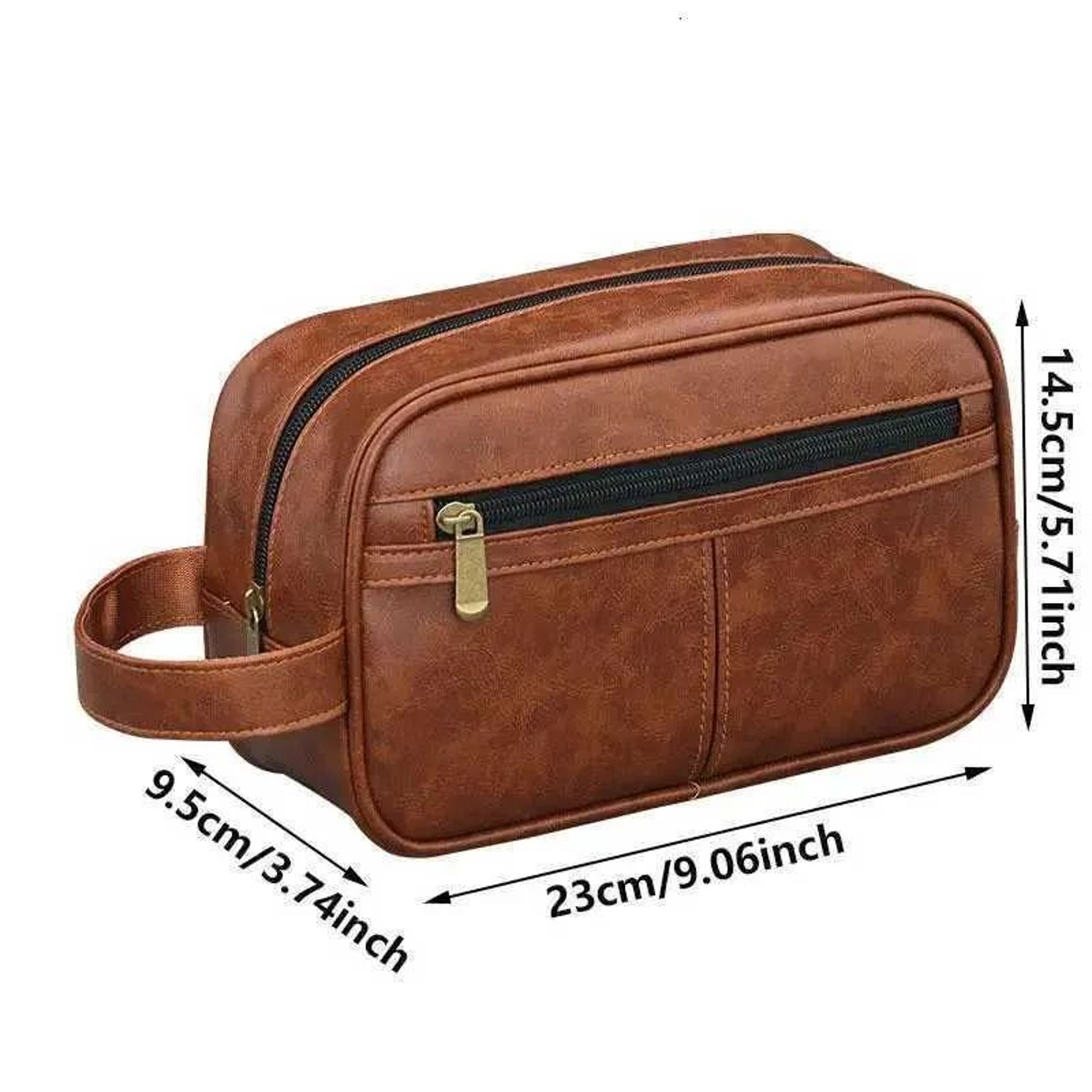 Men Vintage Hanging Toiletry Bag Travel Grooming Organizer 3