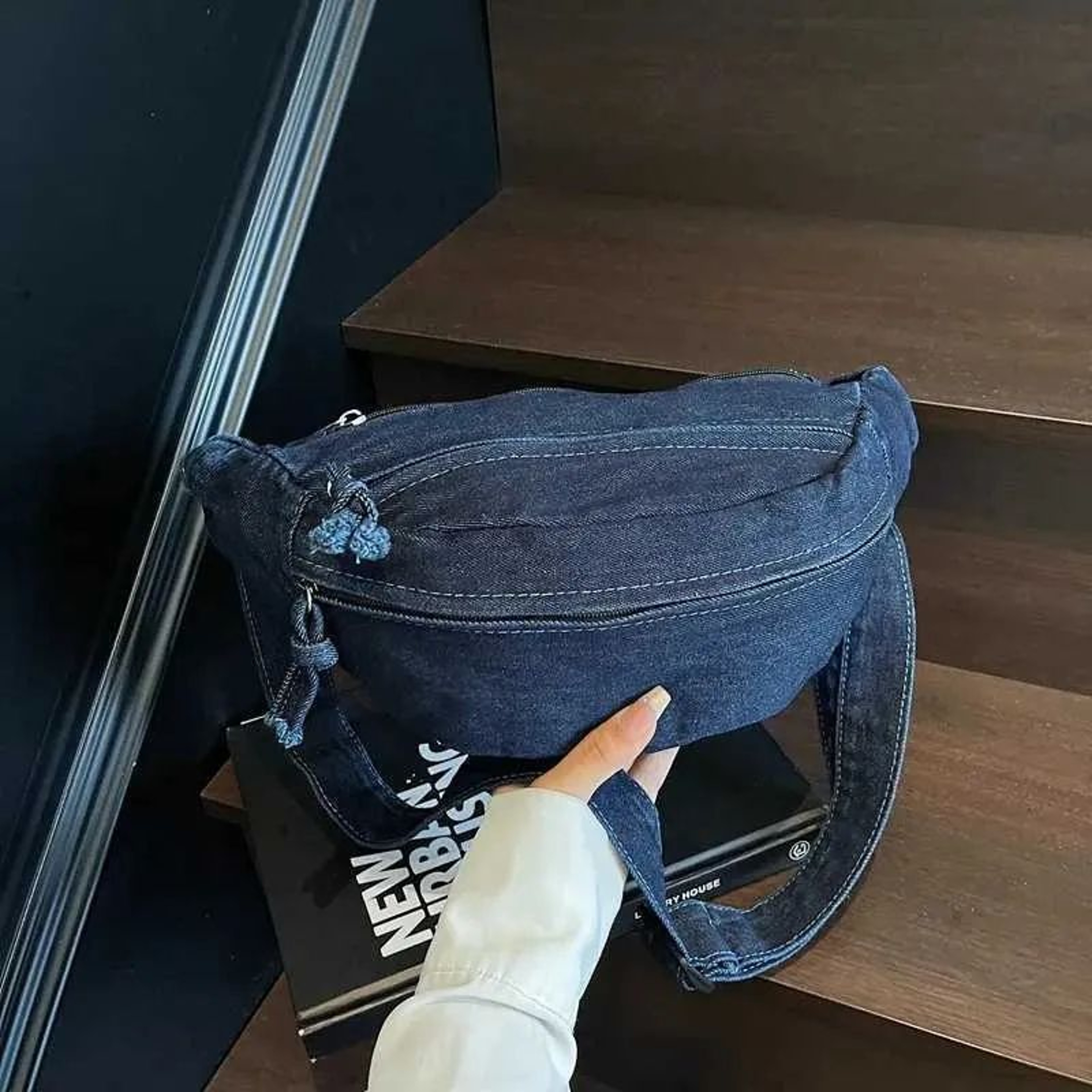 Denim Crossbody Chest Bag For Men And Women Casual Shoulder And Waist Bag 2