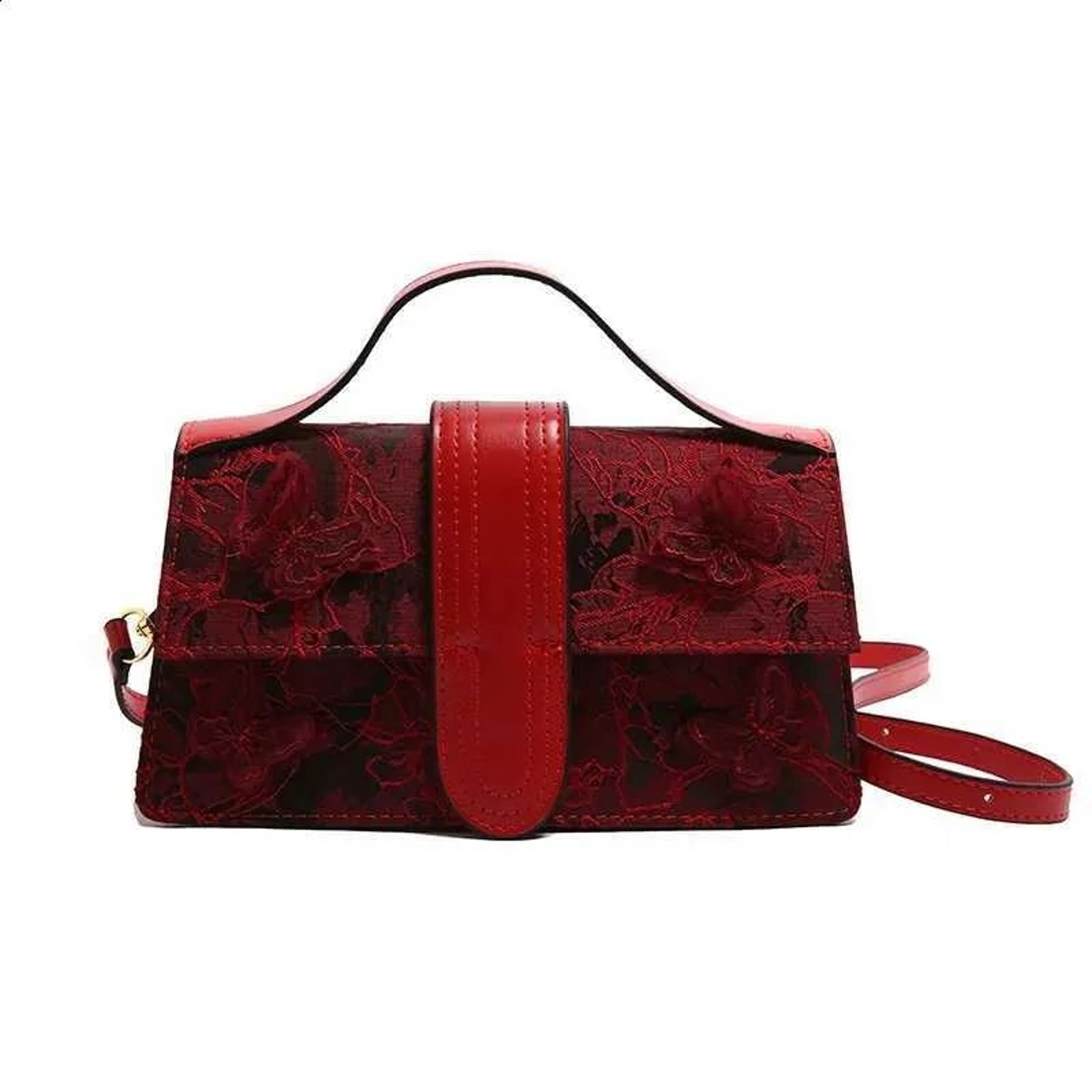 Womens Butterfly Crossbody Bag With PU Leather And Canvas Patchwork 0