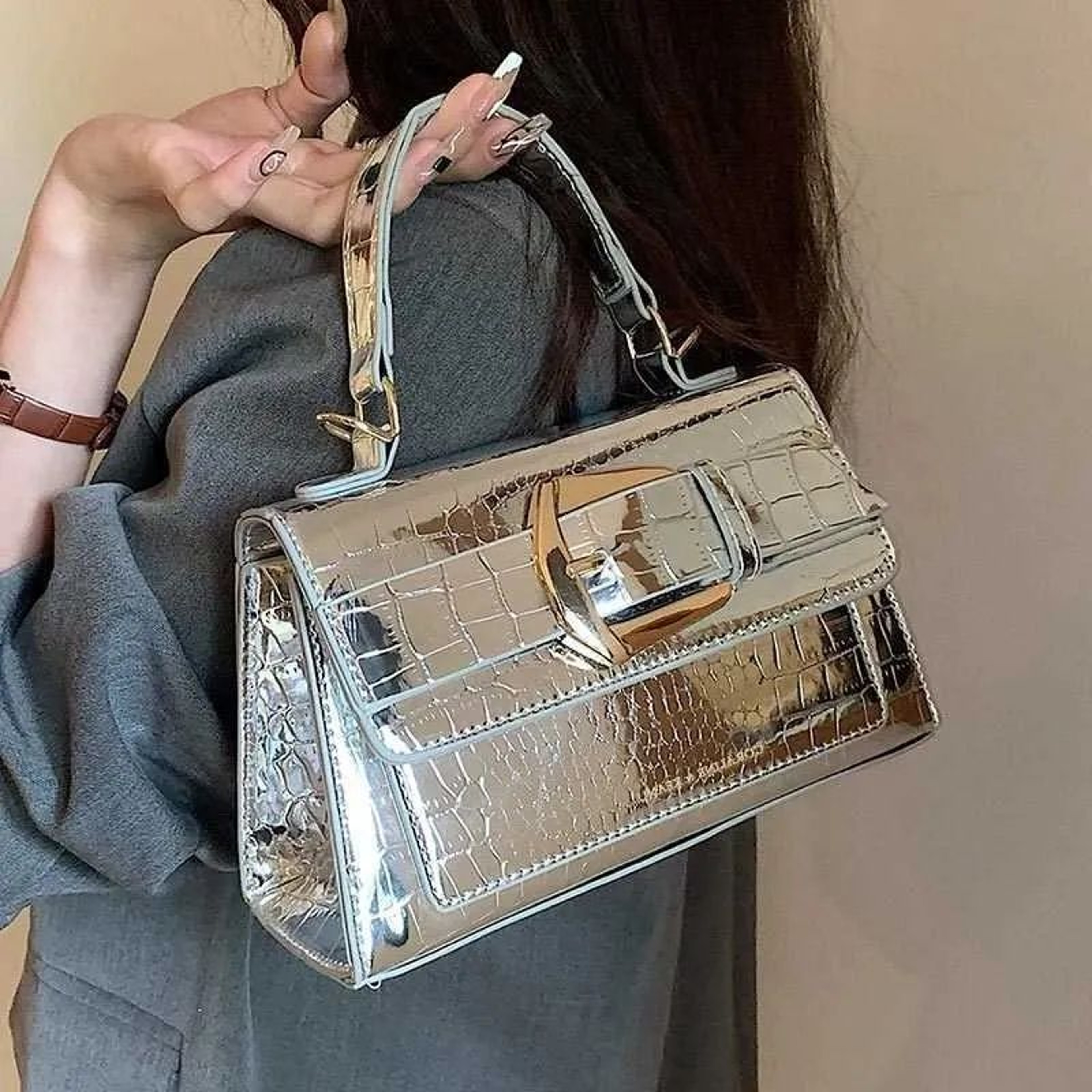 Womens Small Square Crossbody Bag With Adjustable Strap And Western Style 0