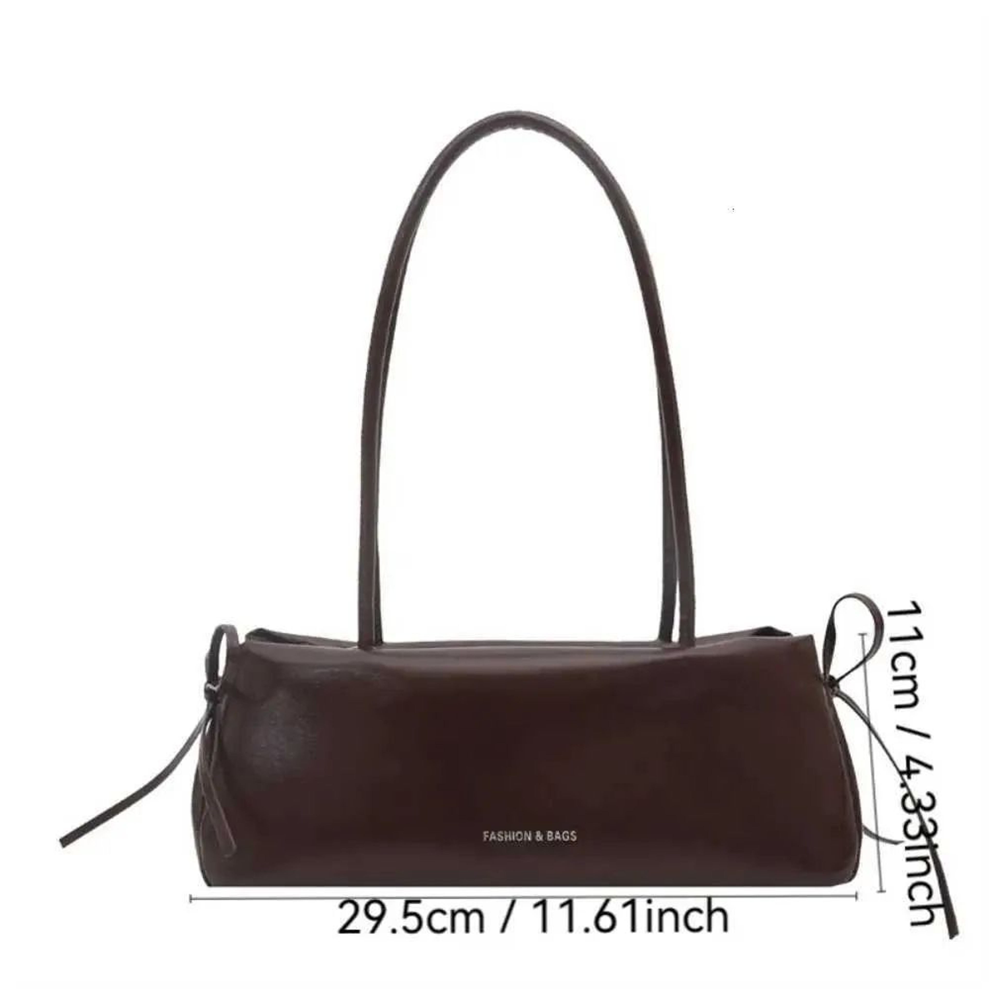Womens Solid Color Polyester Shoulder Bag With Knot Detail 4