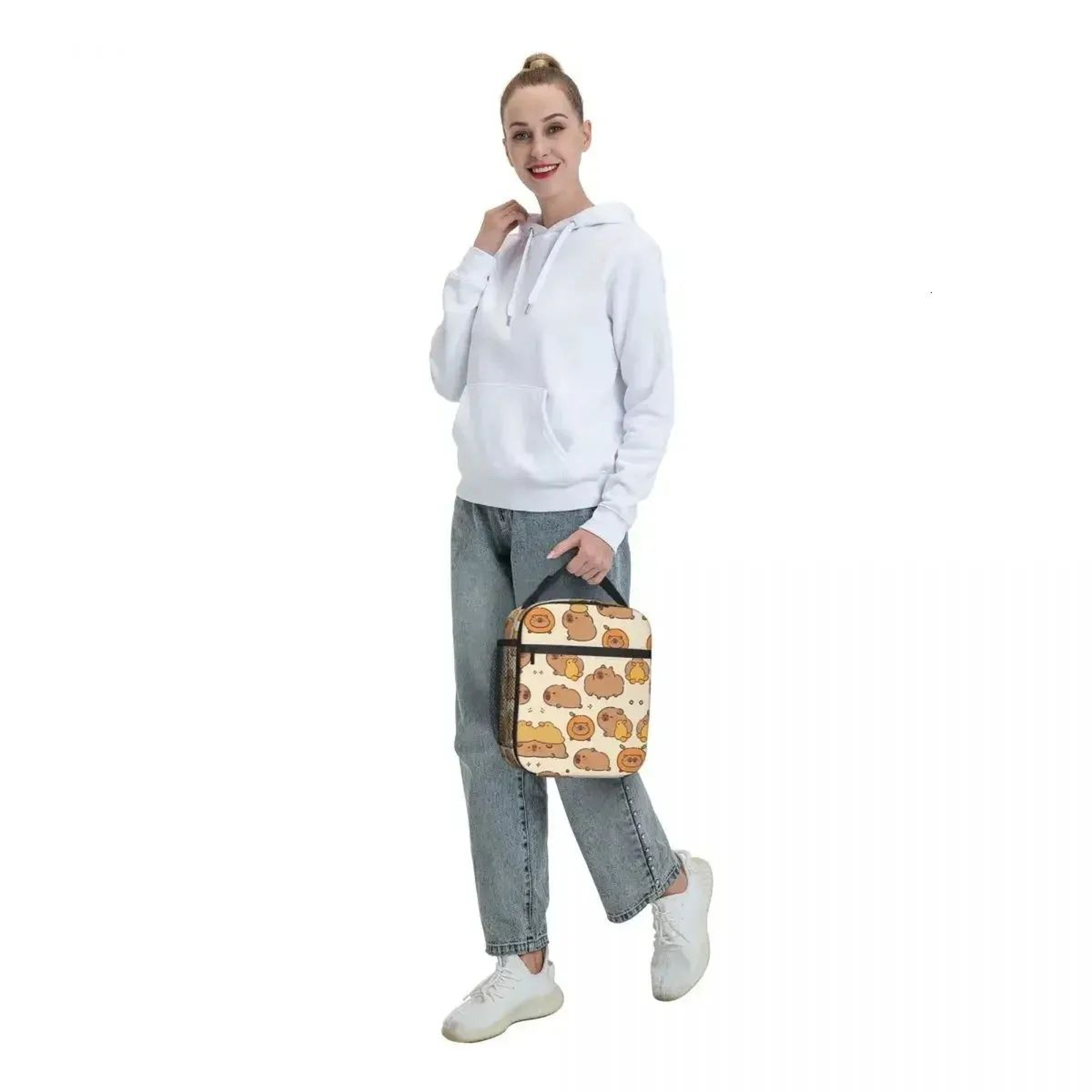 Capybara Insulated Lunch Bag Lightweight Oxford Cooler Tote For School And Work 3