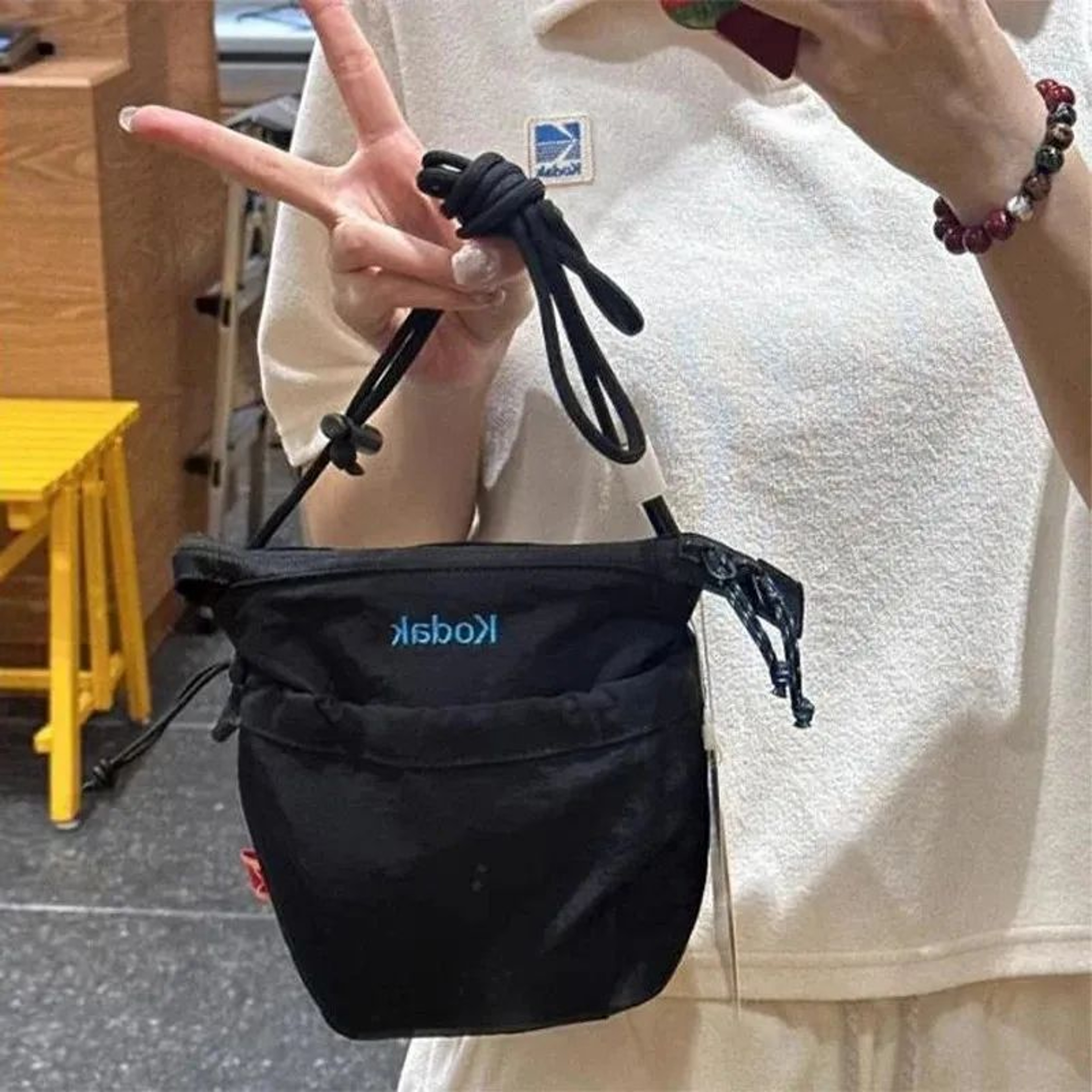 Small Camera Shoulder Messenger Bag With Adjustable Strap And Letter Print 1