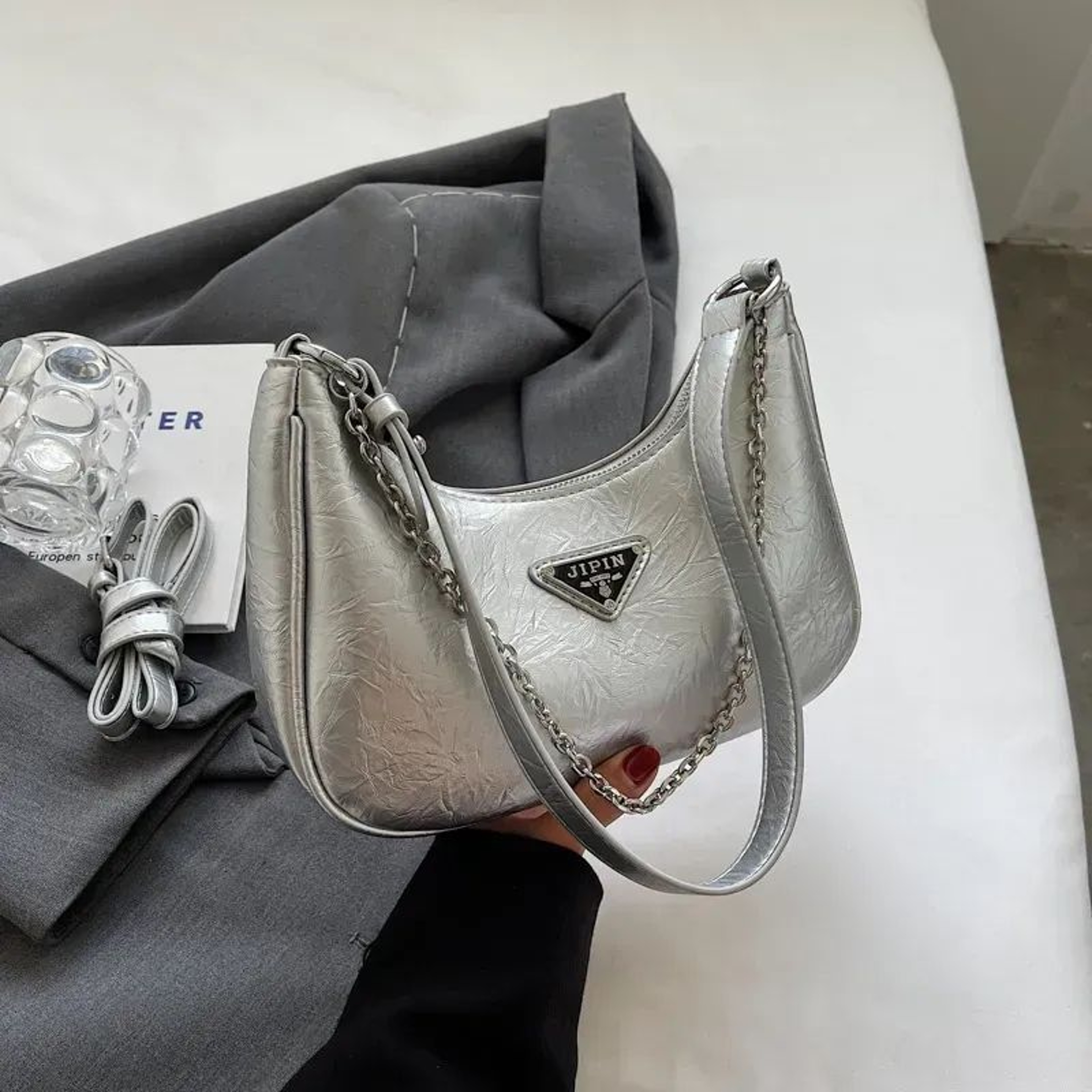 Womens DesignerStyle Flap Shoulder Bag With Chain Strap And Crossbody Design 3